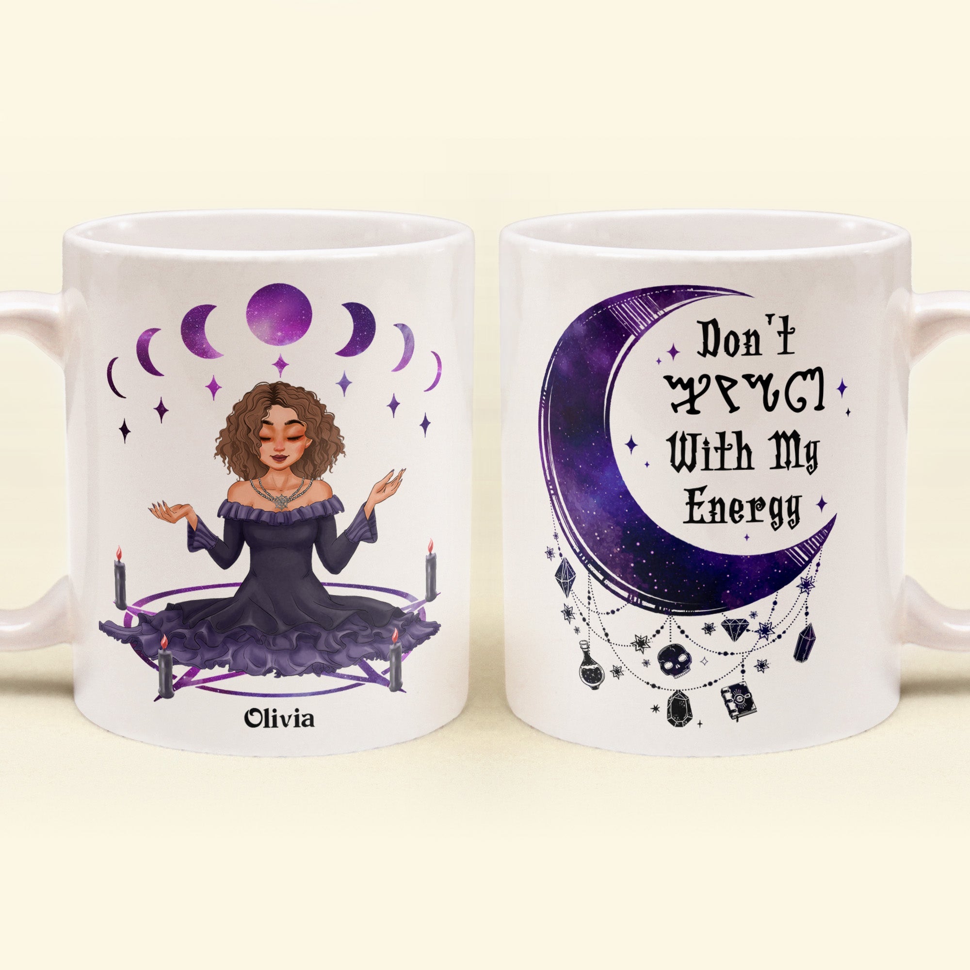 Don't Fu*k With My Energy Moon Witchy - Personalized Mug