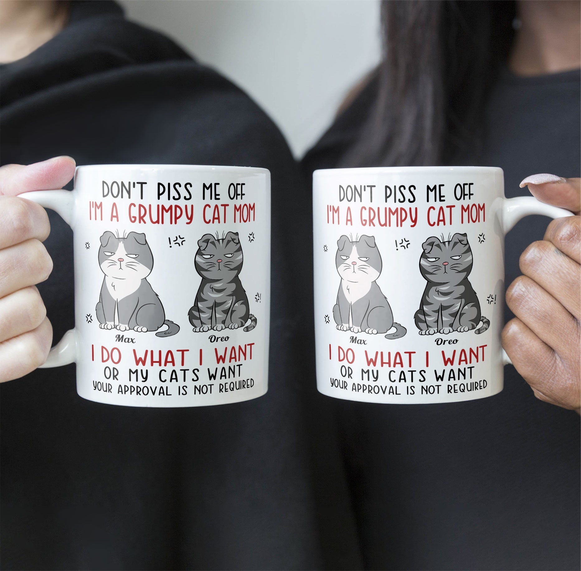 Don't Piss Me Off I'm A Grumpy Cat Mom/ Cat Dad - Personalized Mug