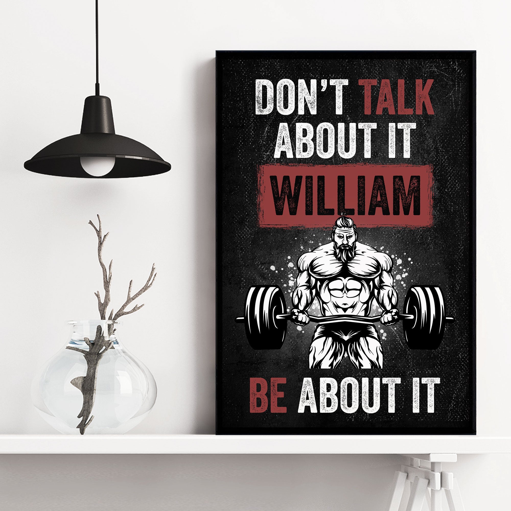 Don't Talk About It, Be About It - Personalized Poster/Canvas - Gift For Gymers, Fitness Lovers