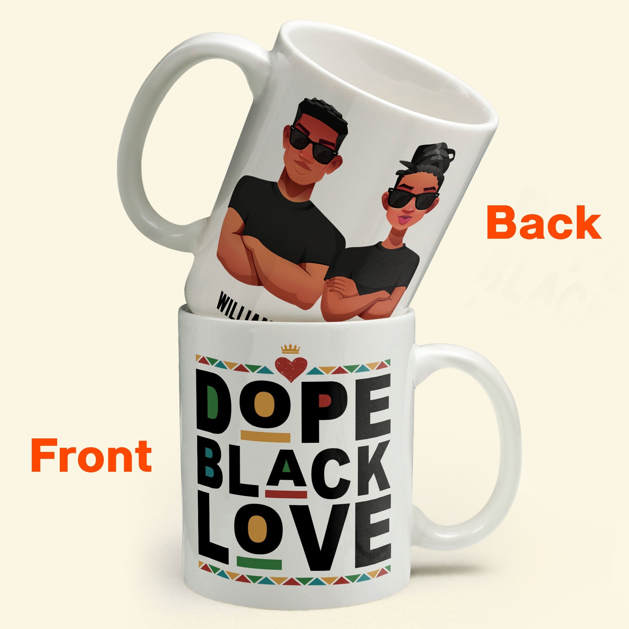 Dope Black Love - Personalized Mug