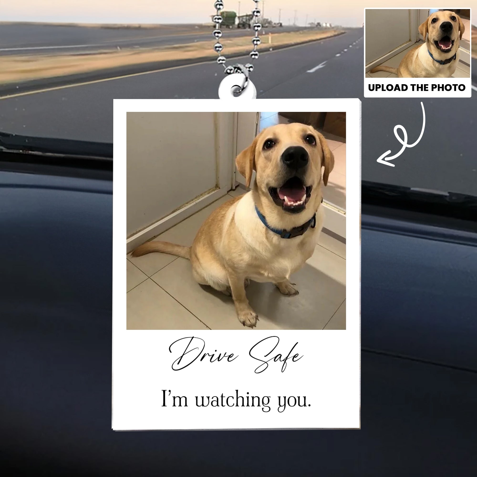 Drive Safe I Hate To Admit It, But I Need You Here - Upload Pet's Photo - Personalized Photo Rear View Mirror Accessory