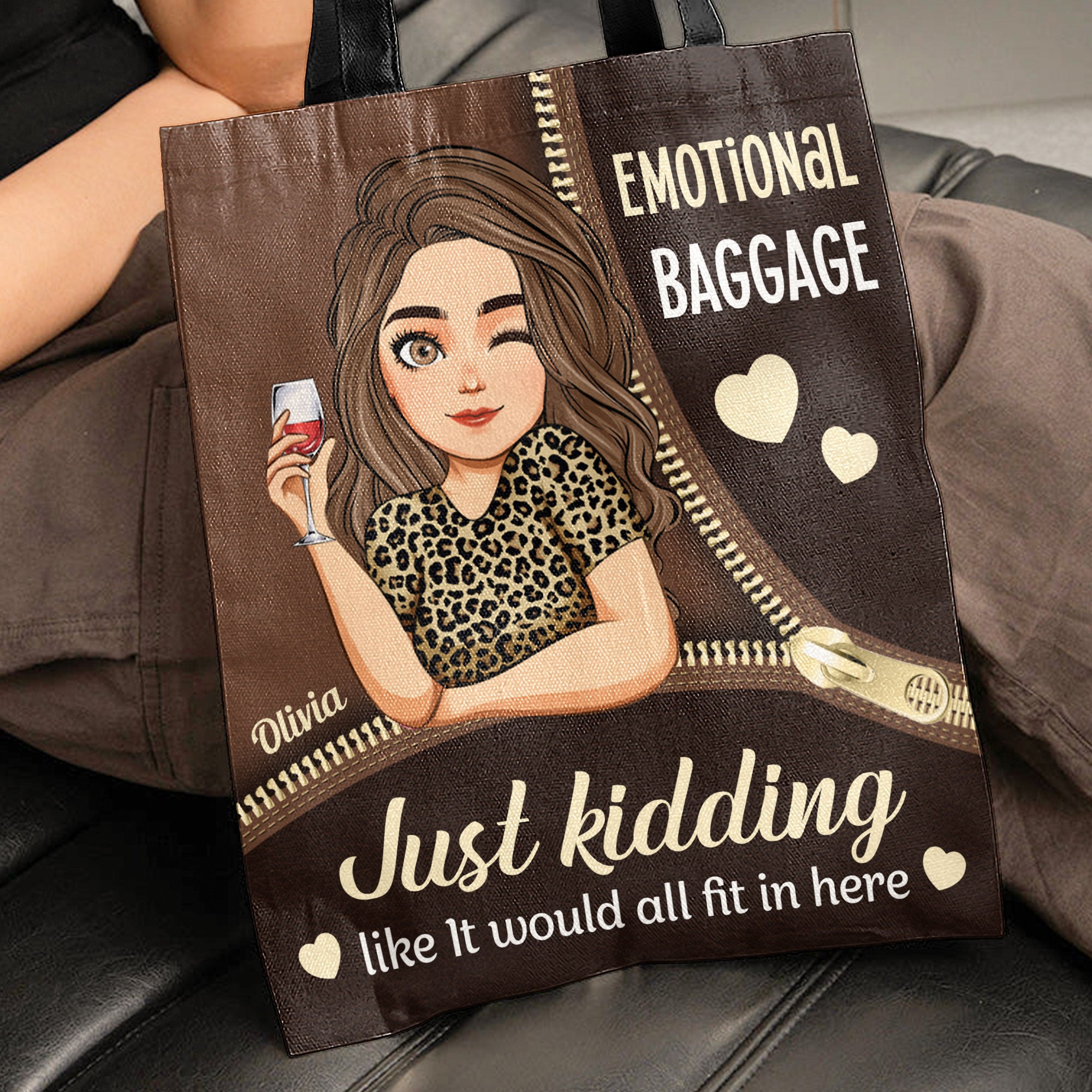 Emotional Baggage Just Kidding - Personalized Tote Bag