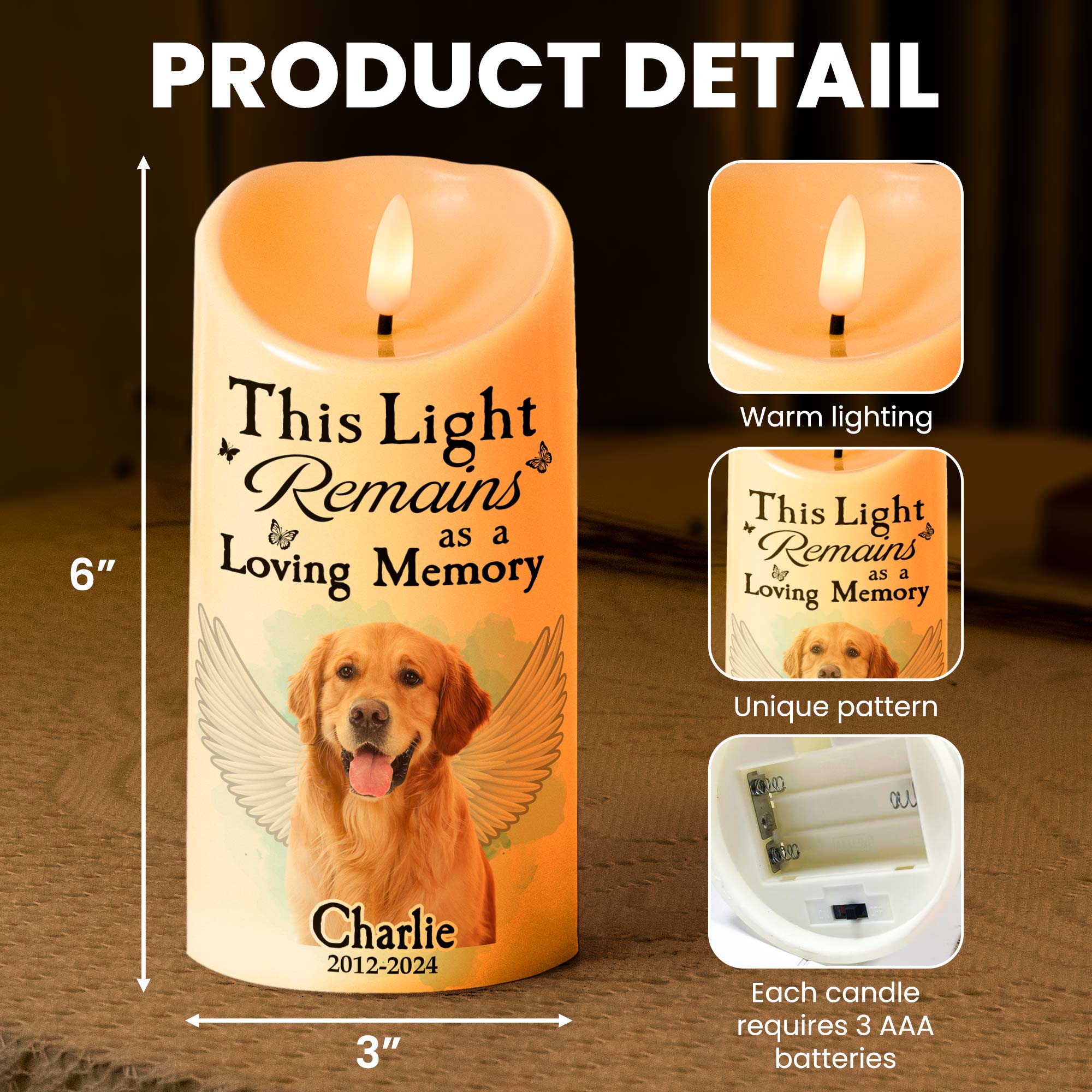 Every Time Miss Me Light This Up And Know I'm Here - Personalized Photo LED Candle