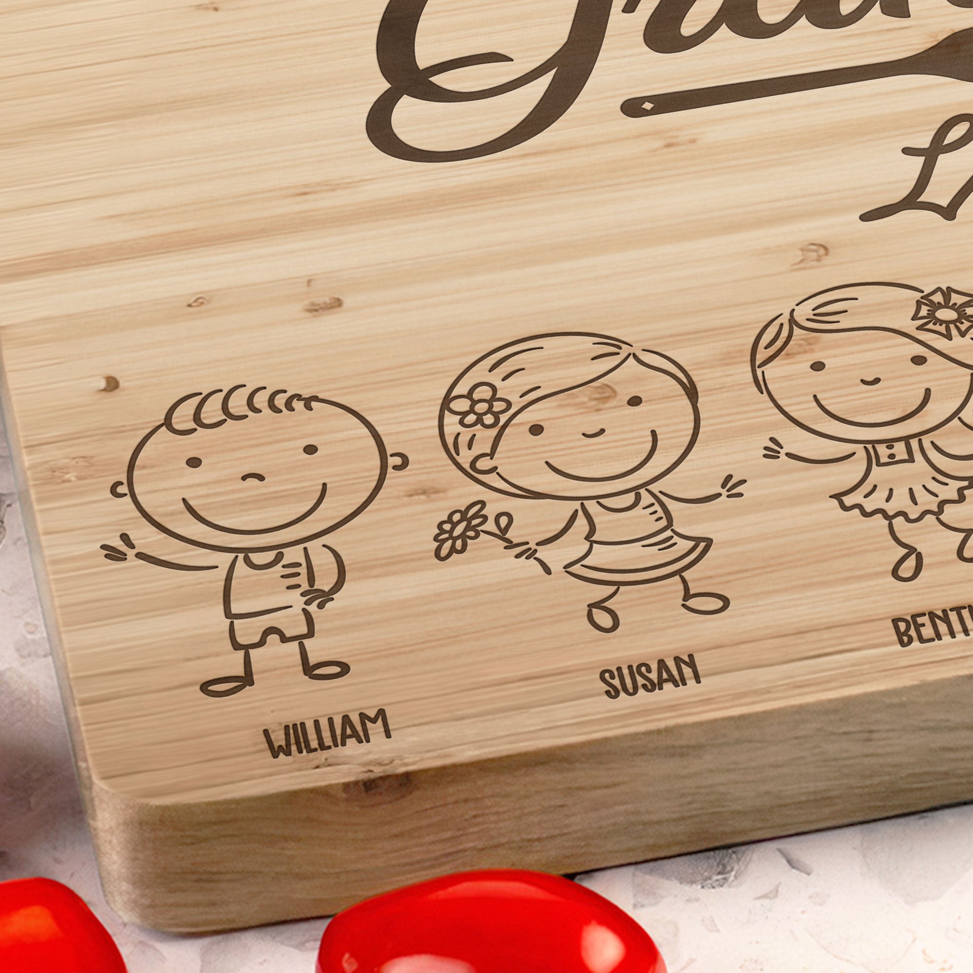 Everything Tastes Better When Grandma Makes It - Personalized Cutting Board