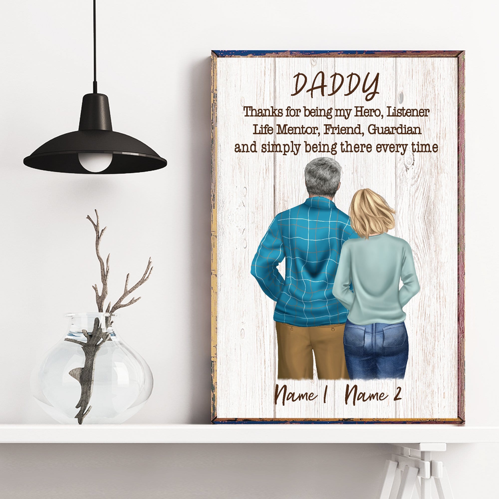 Daddy Thanks For Being My Hero Poster-Macorner