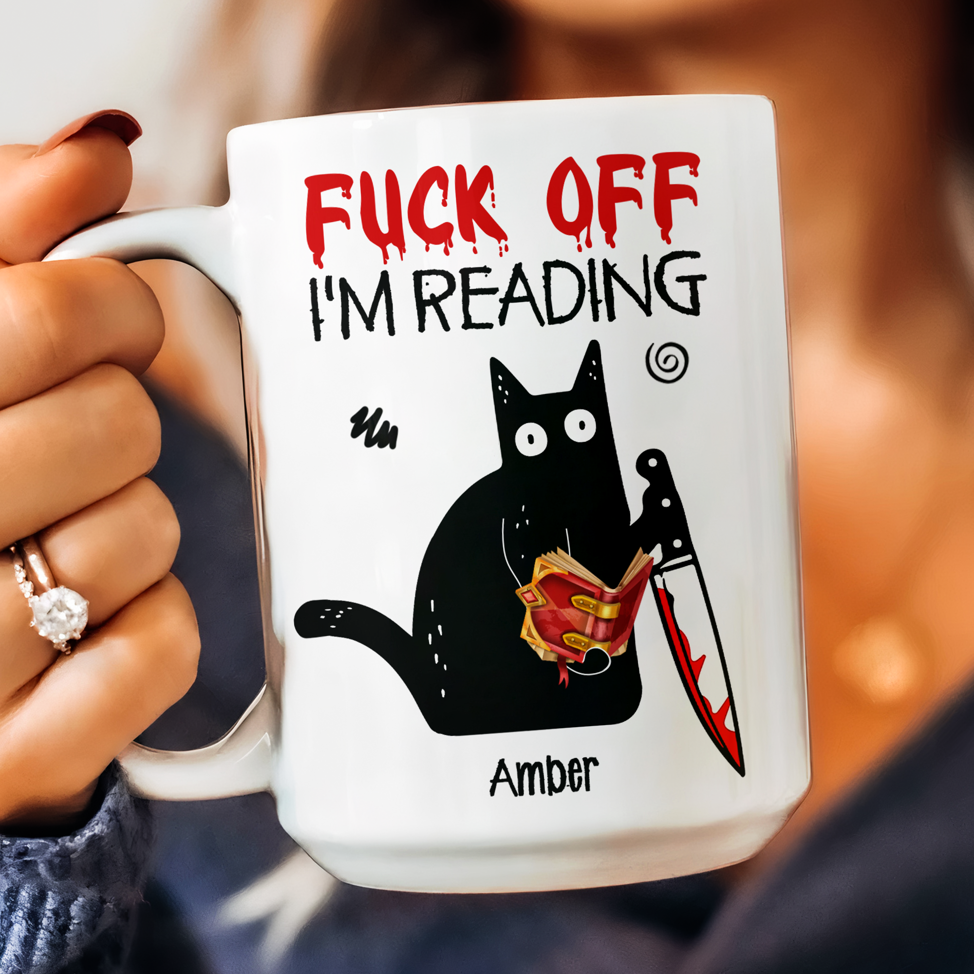 F*Ck Off I'M Reading - Funny Mug Gifts For Book Lovers, Nerd, Librarian - Personalized Mug