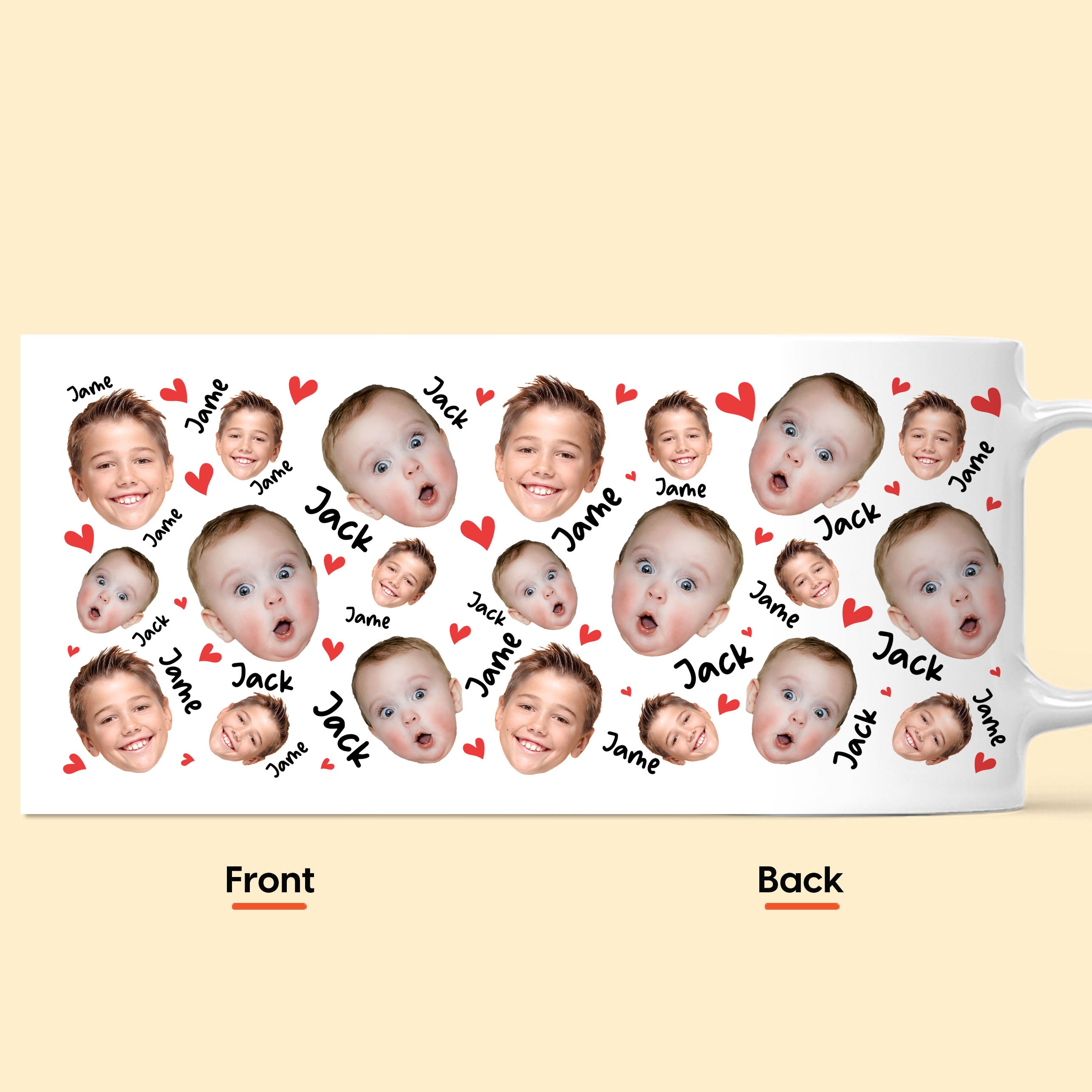 Face And Name - Personalized Photo Mug