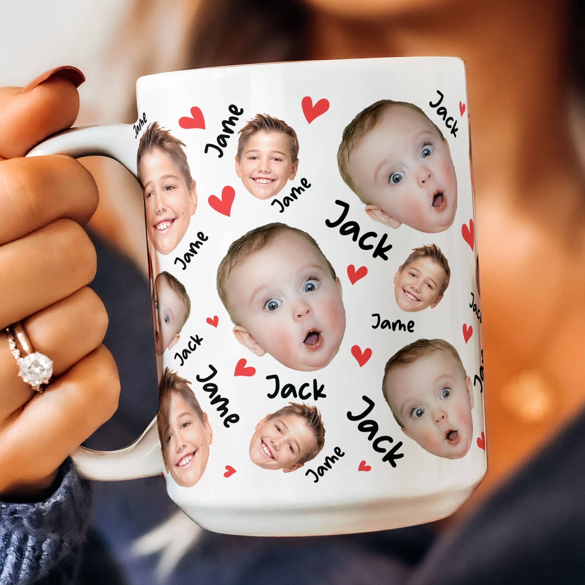 Face And Name - Personalized Photo Mug