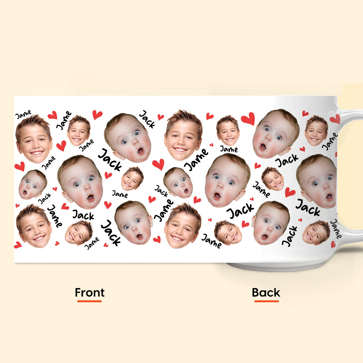 Face And Name - Personalized Photo Mug