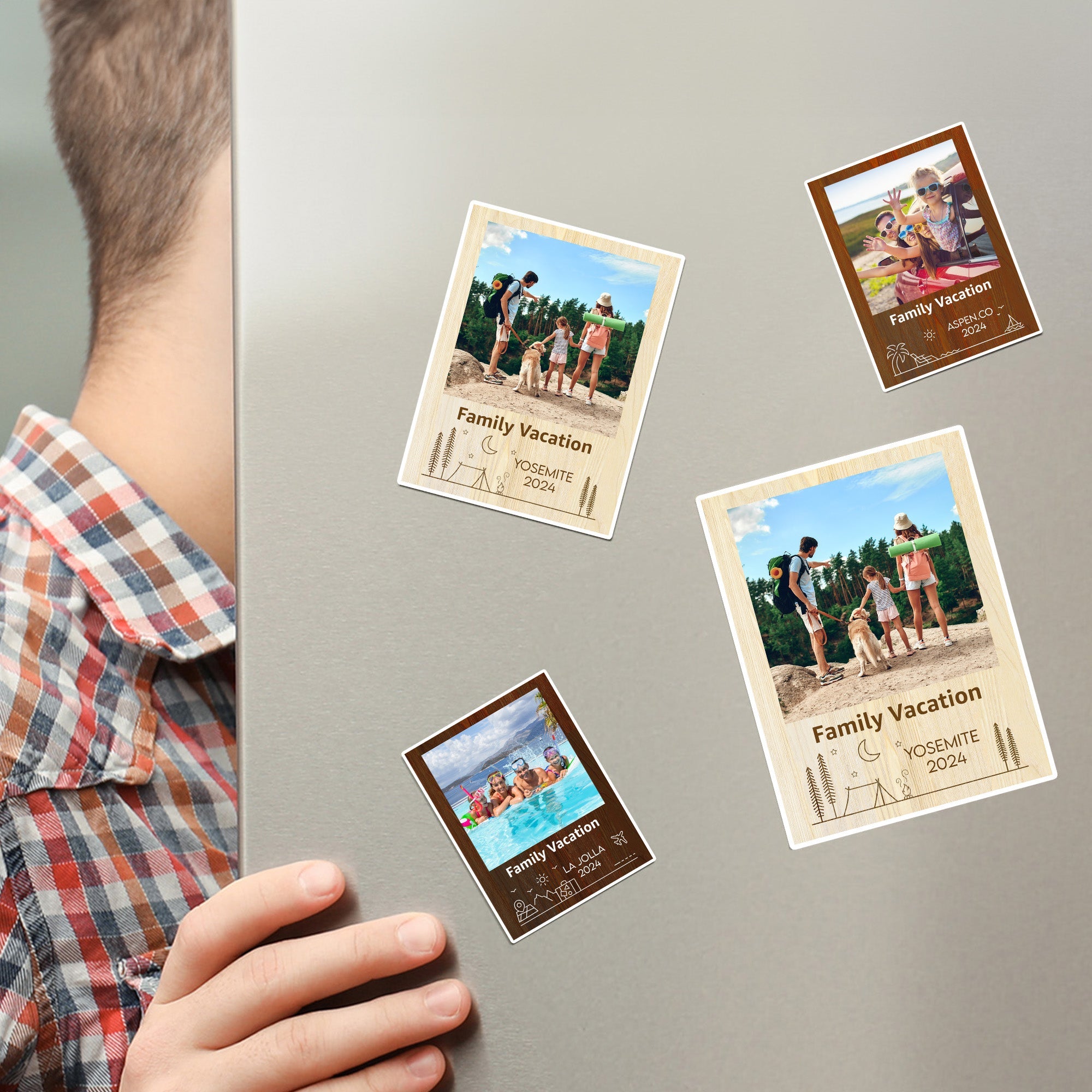 Family Camping Trip - Personalized Photo Magnet