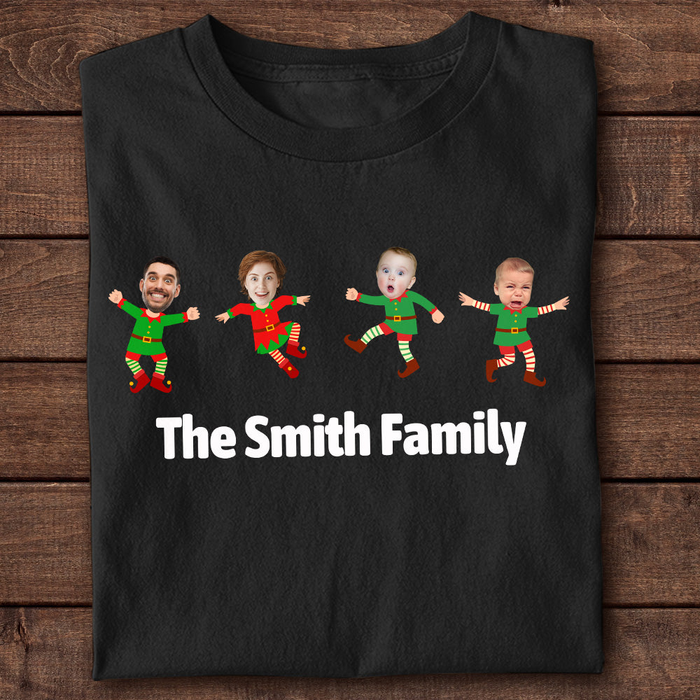 Family Elf Custom Face - Personalized Photo Shirt