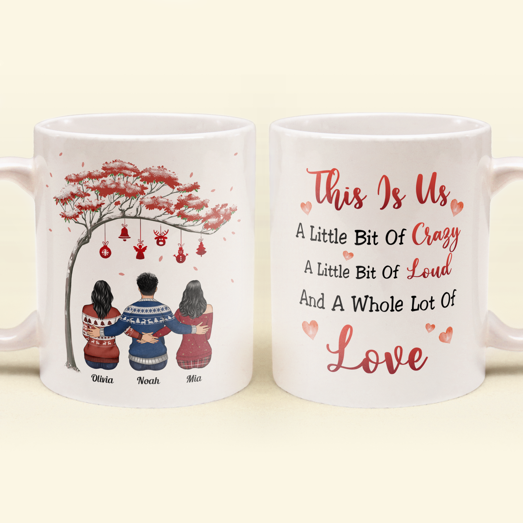 Family Where Life Begins & Love Never Ends - Personalized Mug - Christmas Gift For Family Members