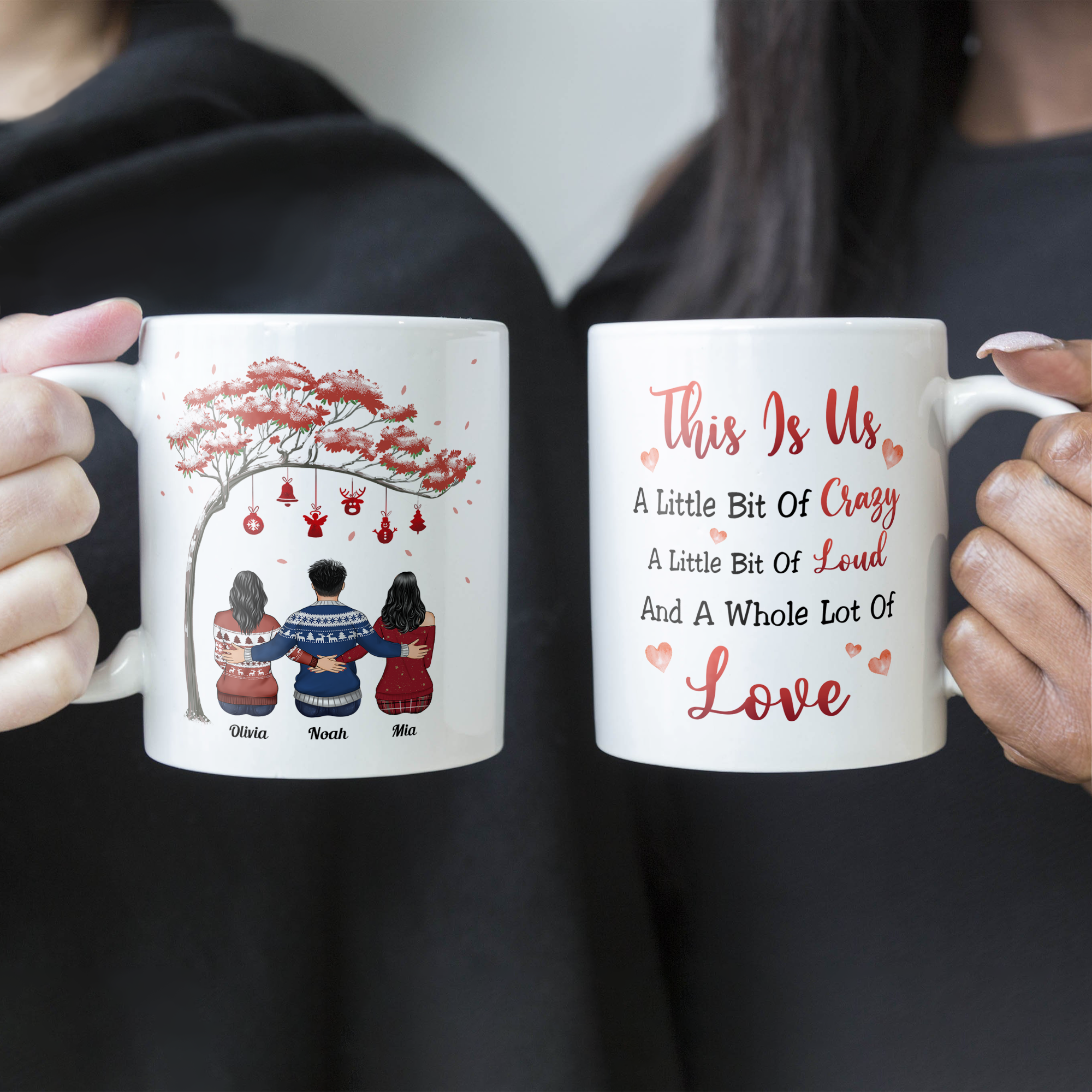 Family Where Life Begins & Love Never Ends - Personalized Mug - Christmas Gift For Family Members