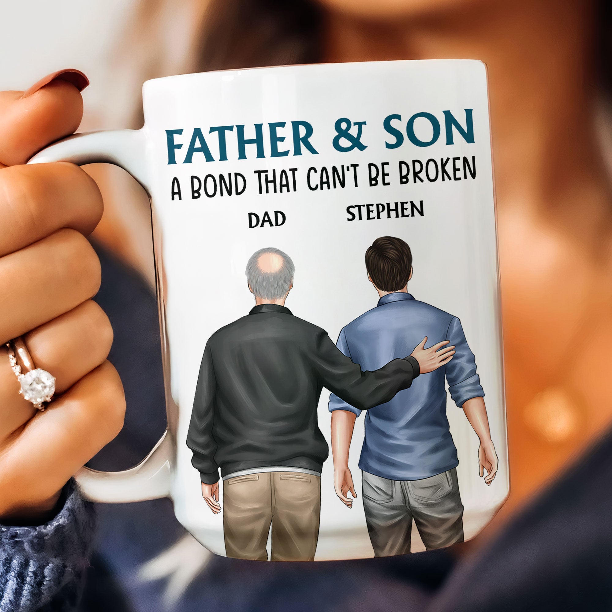 Father And Son - Bond That Can't Be Broken - Personalized Mug