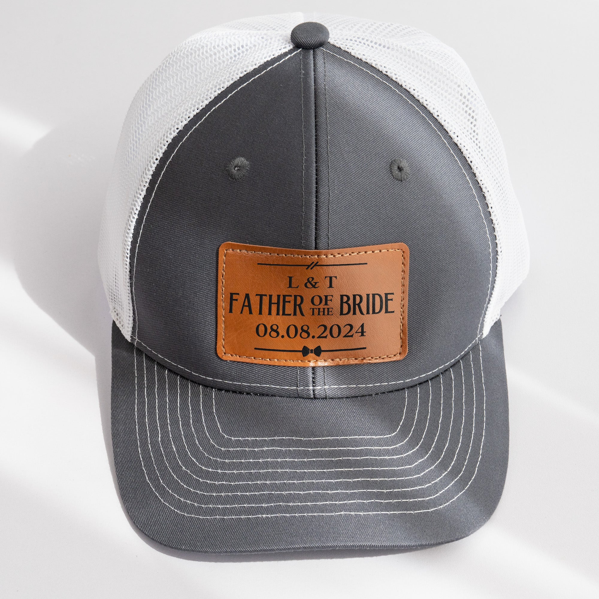 Father Of The Bride - Personalized Leather Patch Hat