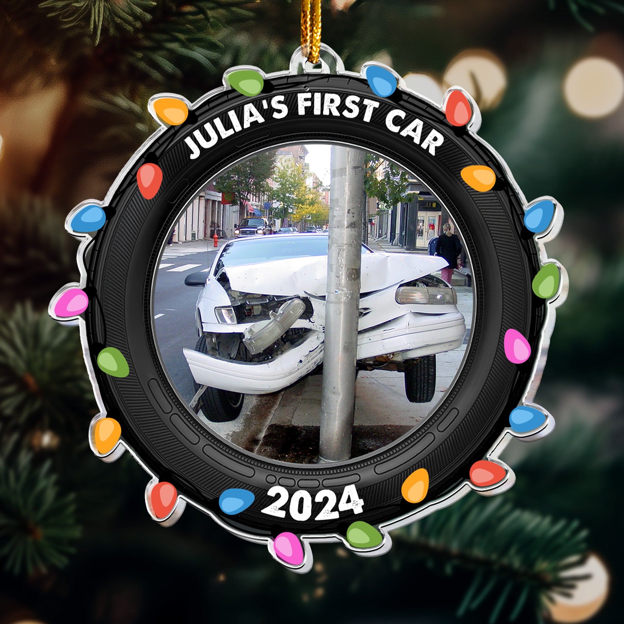 First Car - Personalized Acrylic Photo Ornament