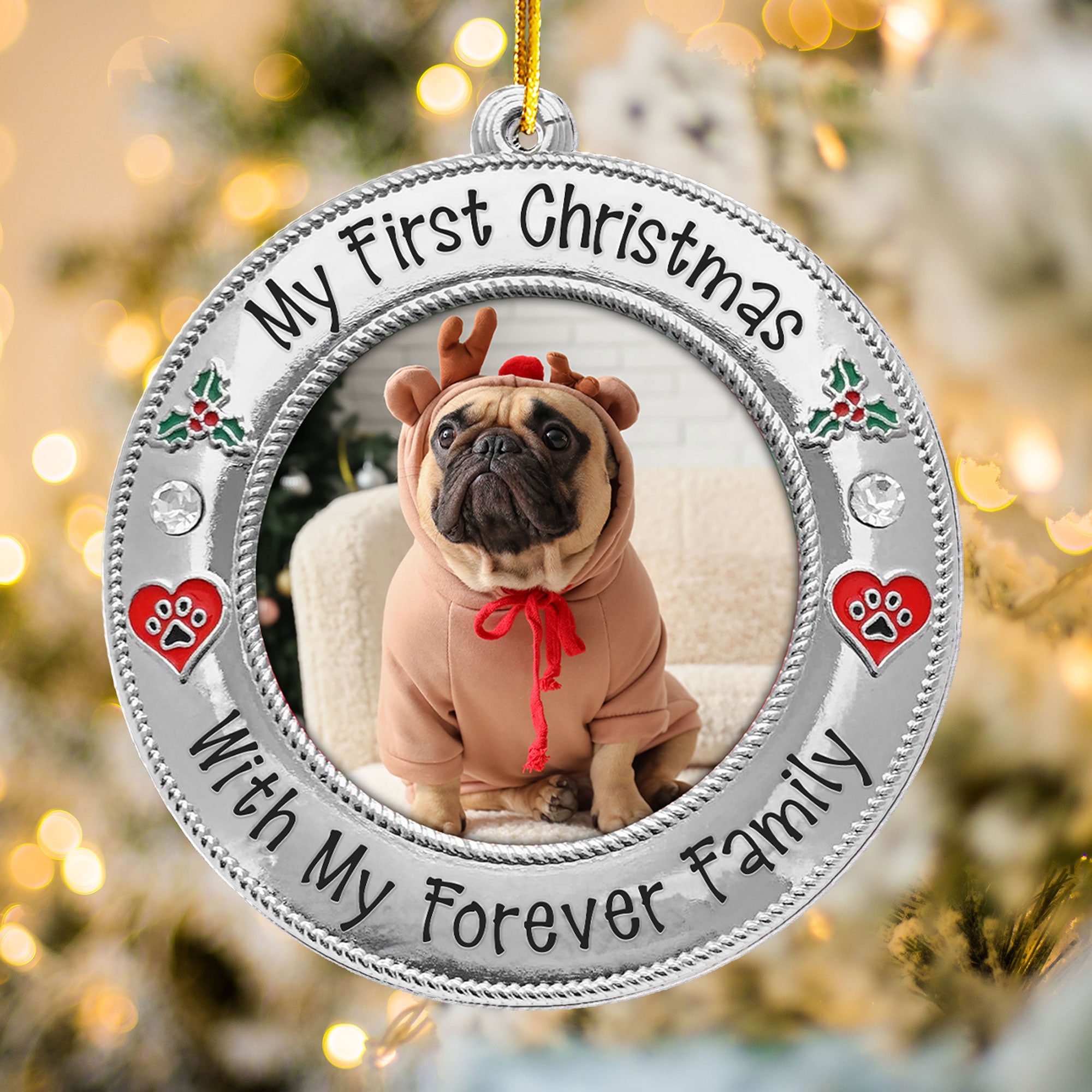 First Christmas With My Forever Family - Personalized Acrylic Photo Ornament