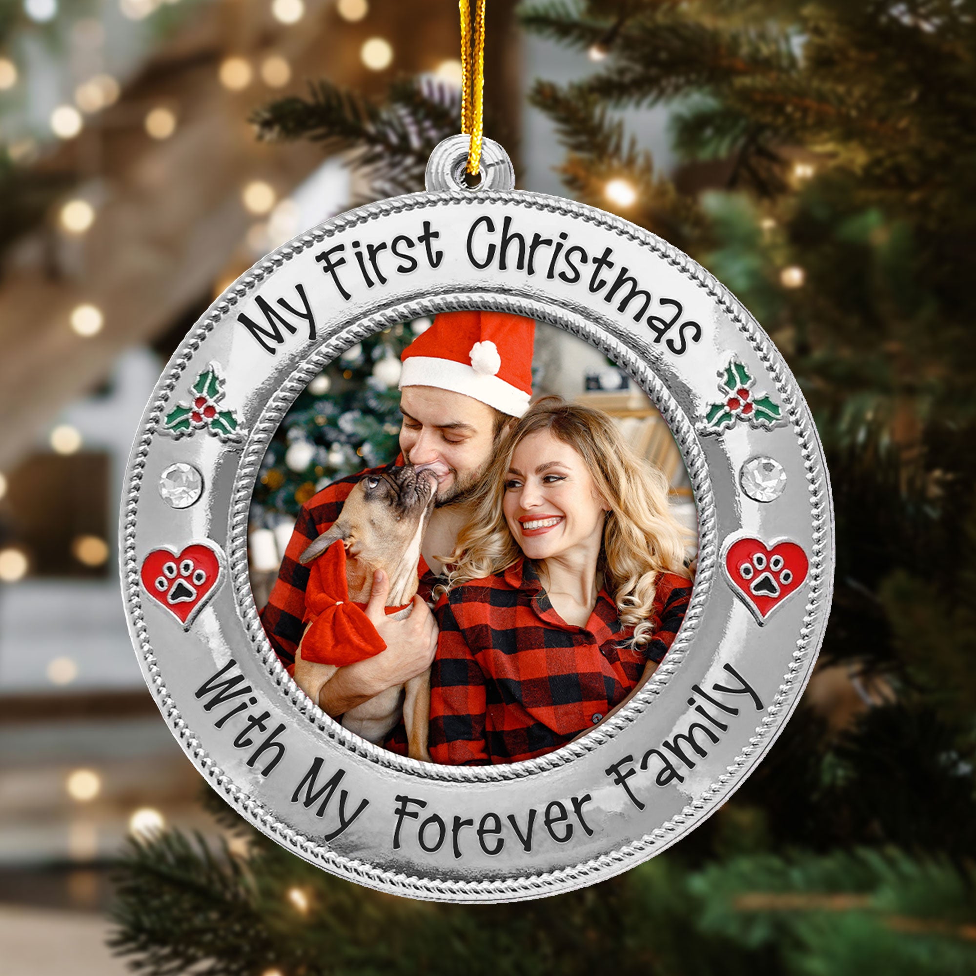 First Christmas With My Forever Family - Personalized Acrylic Photo Ornament