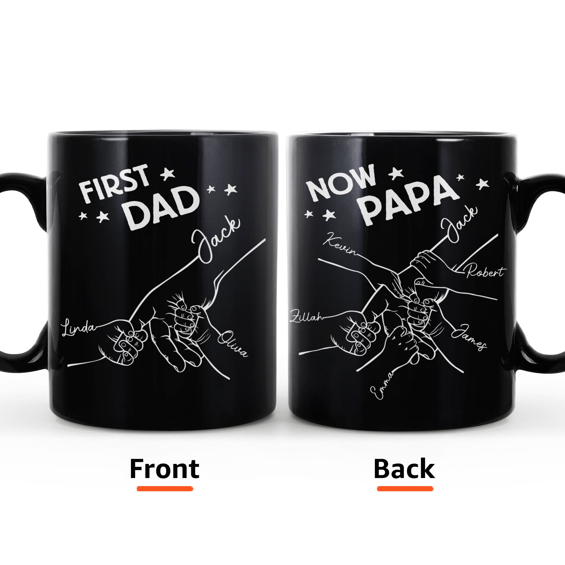 First Dad Now Grandpa Fist Bump - Personalized Mug