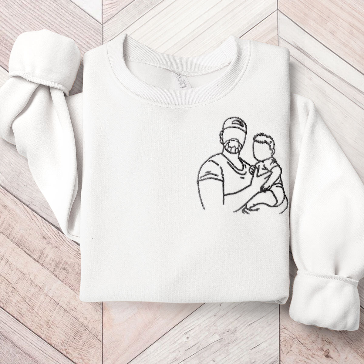 Baby First Chritsmas with Dad - Custom Embroidered Sweatshirt