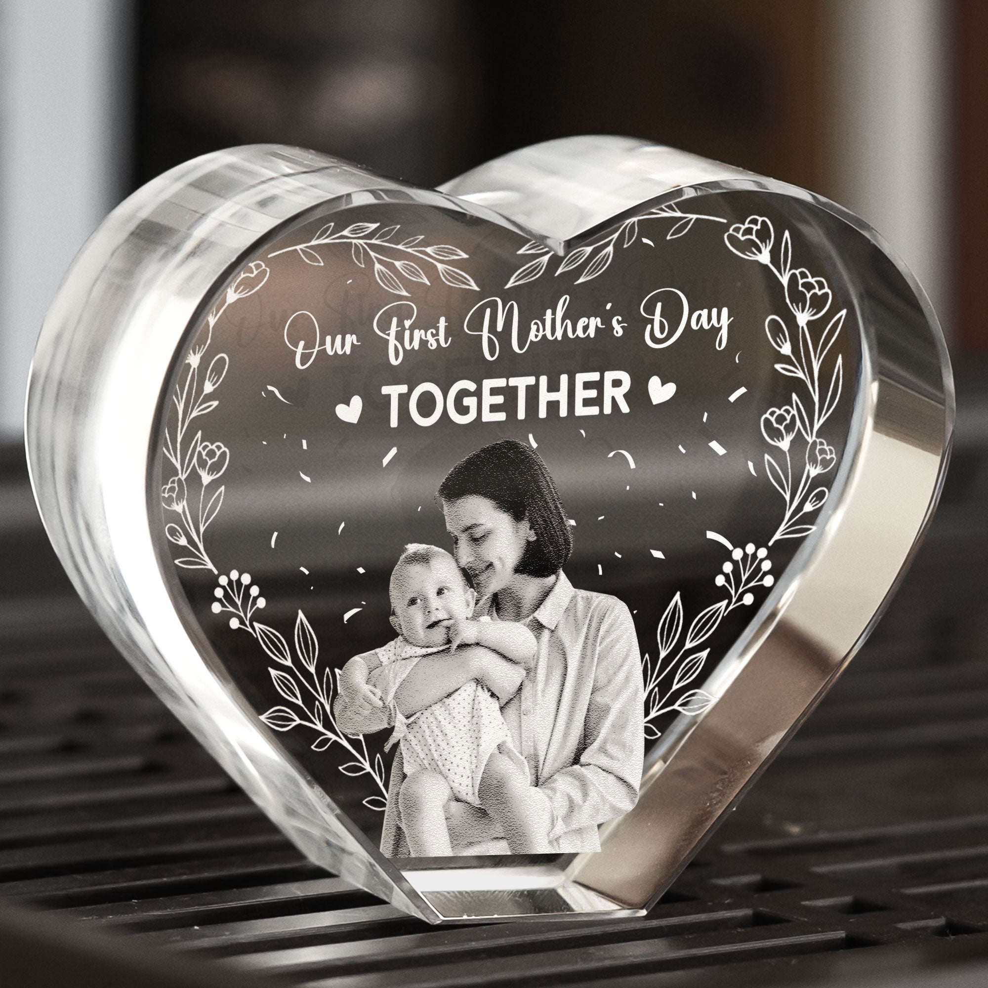 First Mother's Day Together - Custom 3D Crystal Photo