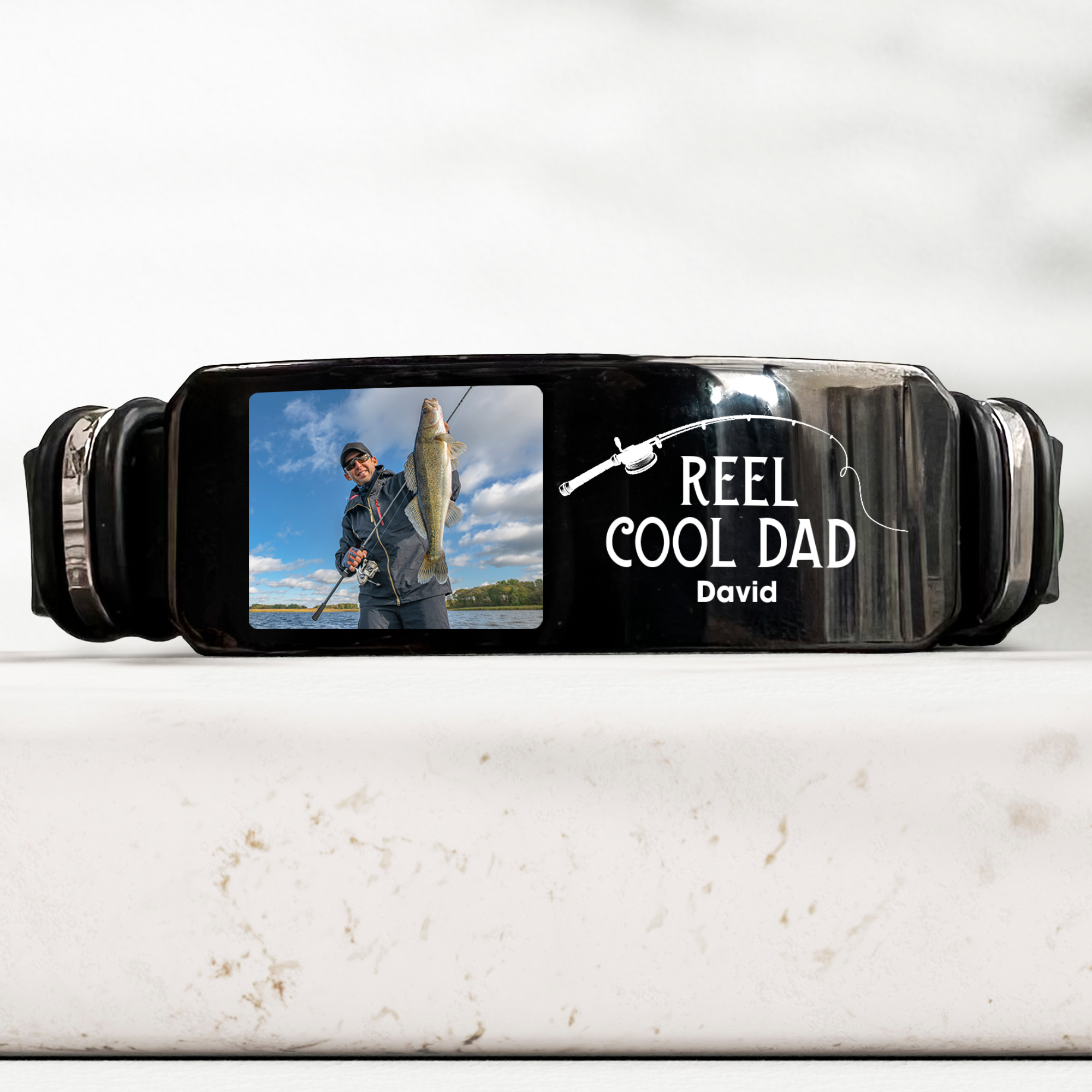 Fishing Reel Cool Dad Father's Day Gift For Men Grandpa - Personalized Photo Bracelet