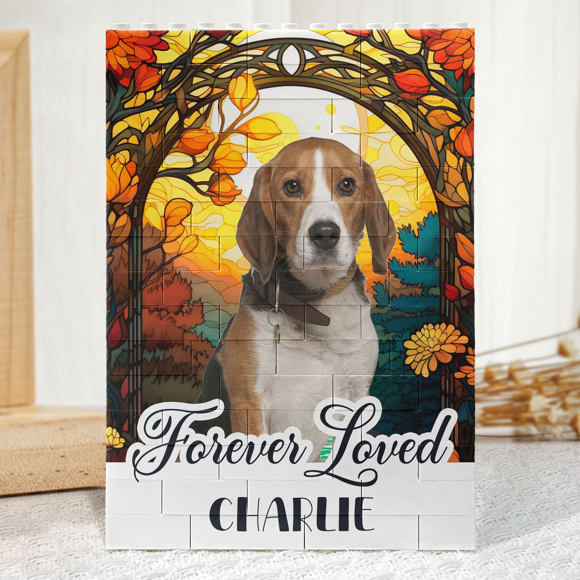 Forever Loved Memorial Pet - Personalized Photo Building Brick