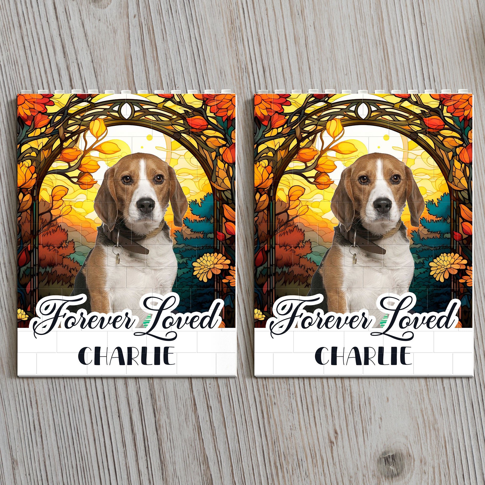 Forever Loved Memorial Pet - Personalized Photo Building Brick