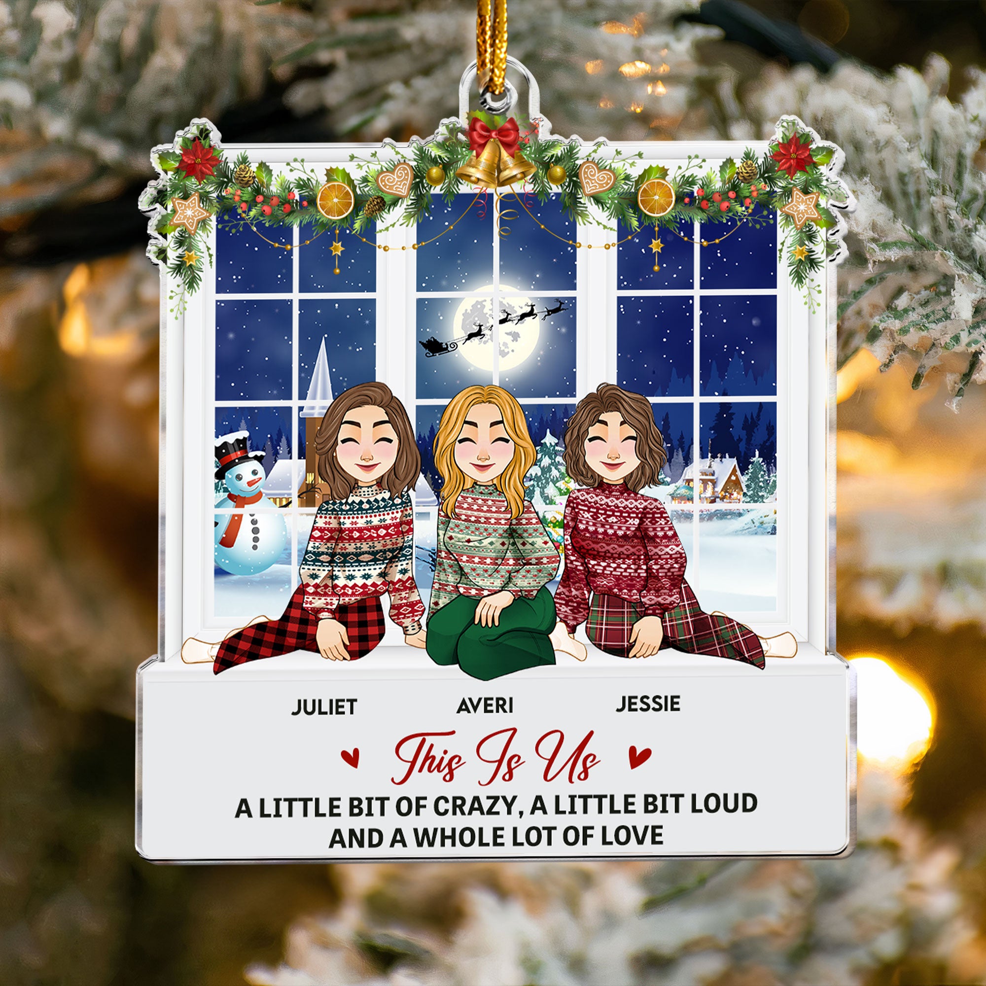 Forever Siblings Love - Personalized Acrylic Ornament