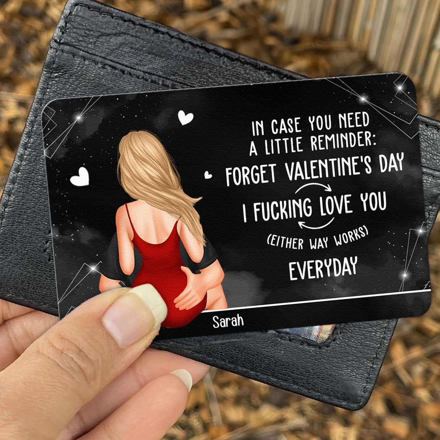 Forget Valentine's Day - Personalized Aluminum Wallet Card