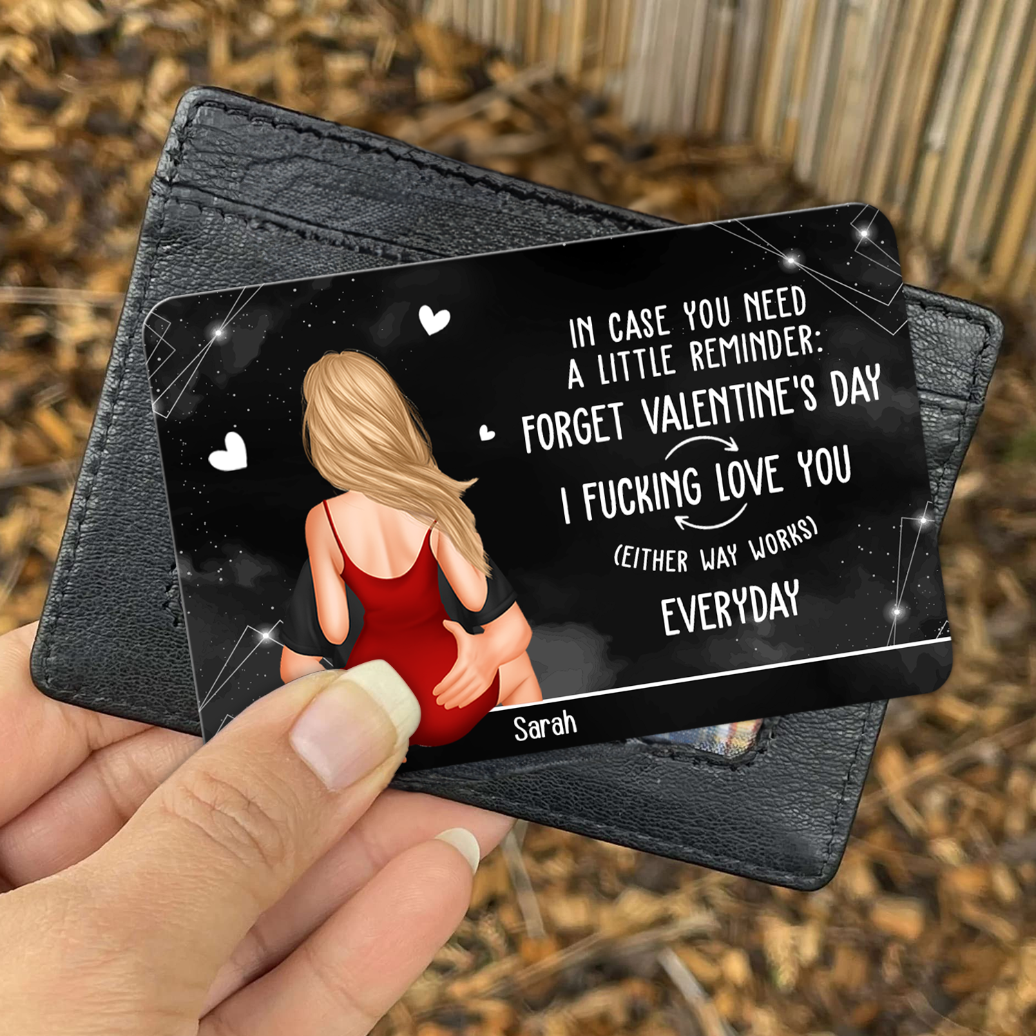 Forget Valentine's Day - Personalized Aluminum Wallet Card