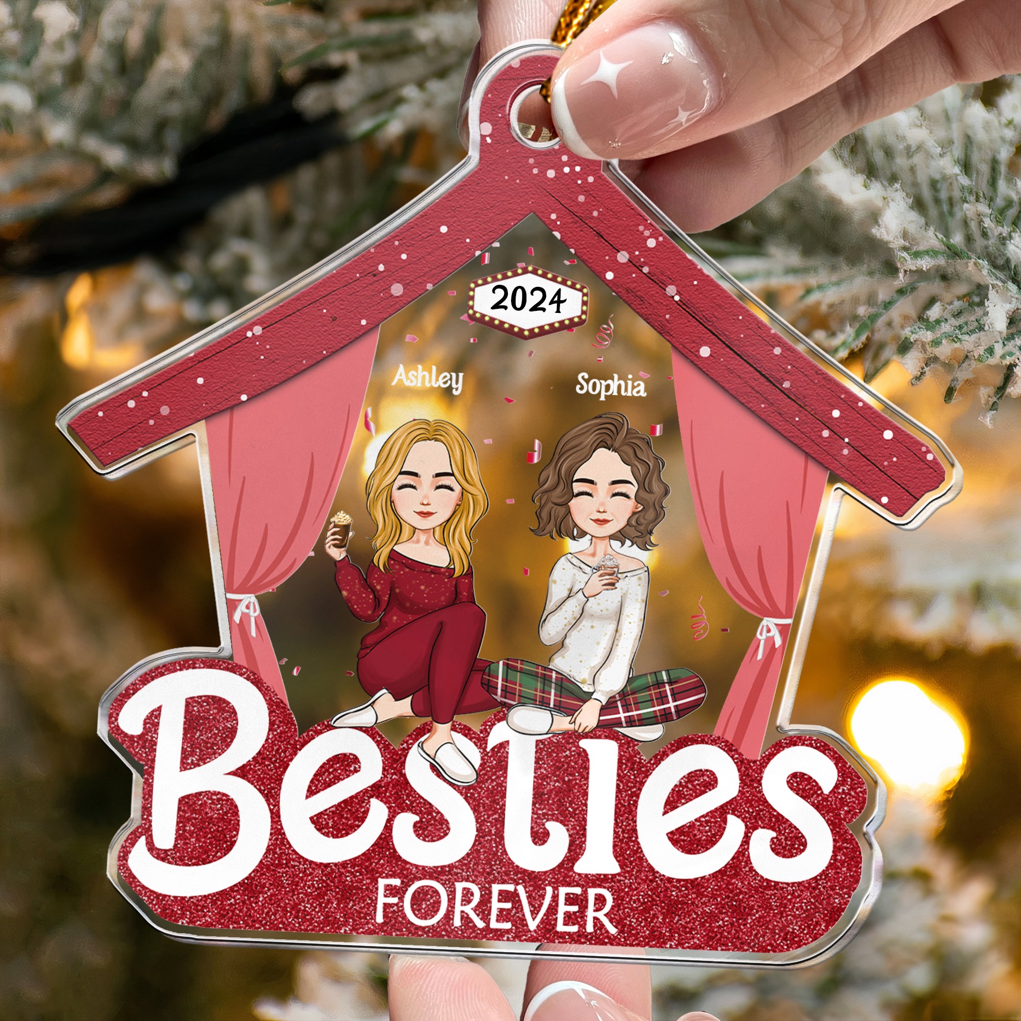 Friends - Besties Forever - Personalized Acrylic Ornament