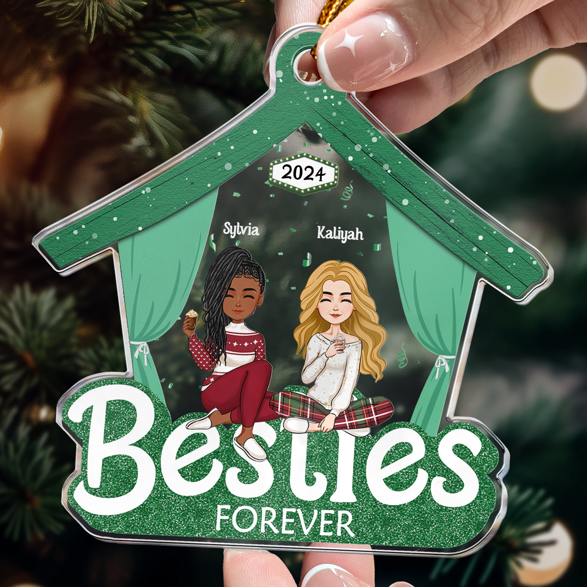 Friends - Besties Forever - Personalized Acrylic Ornament