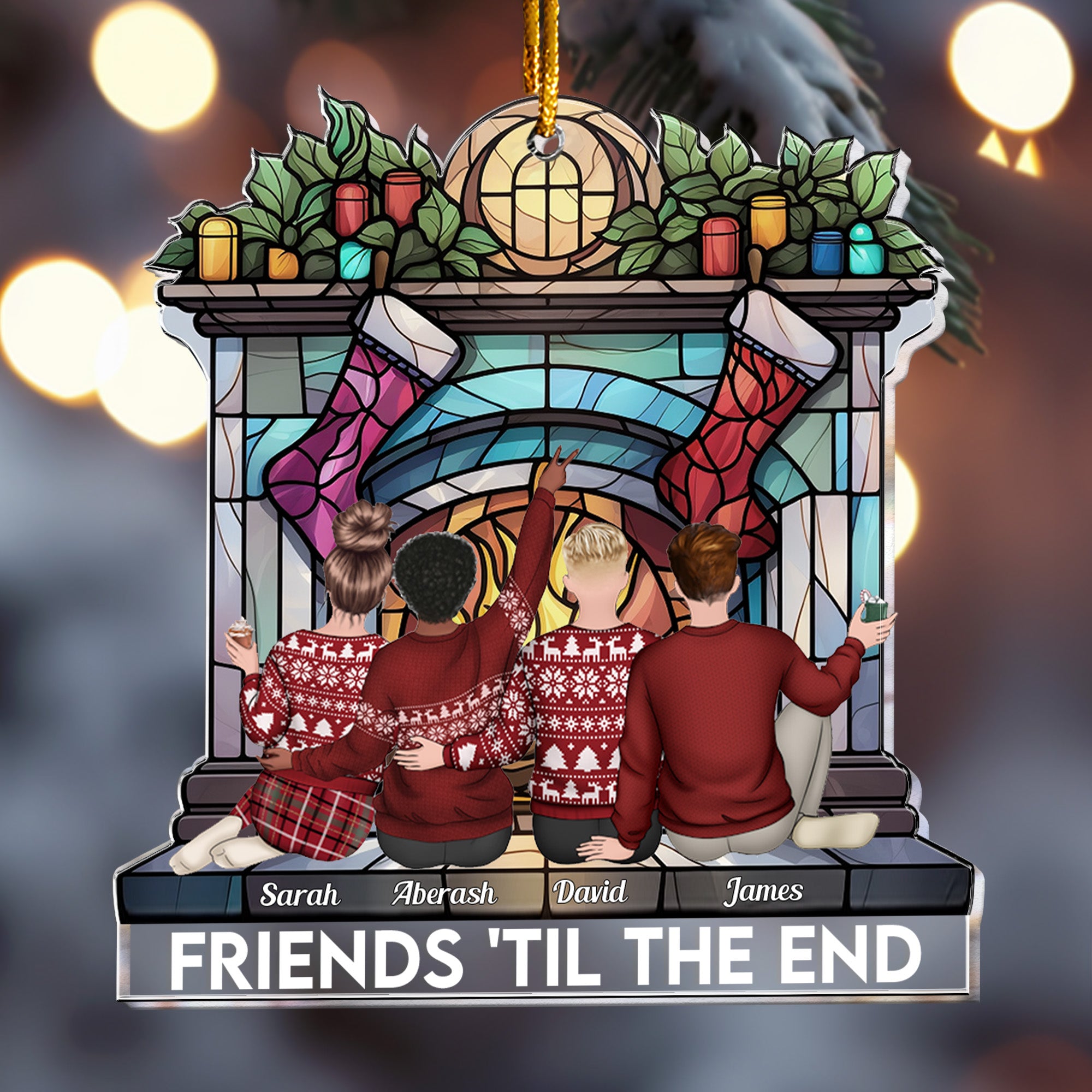 Friends 'Til The End - Personalized Acrylic Friends Ornament