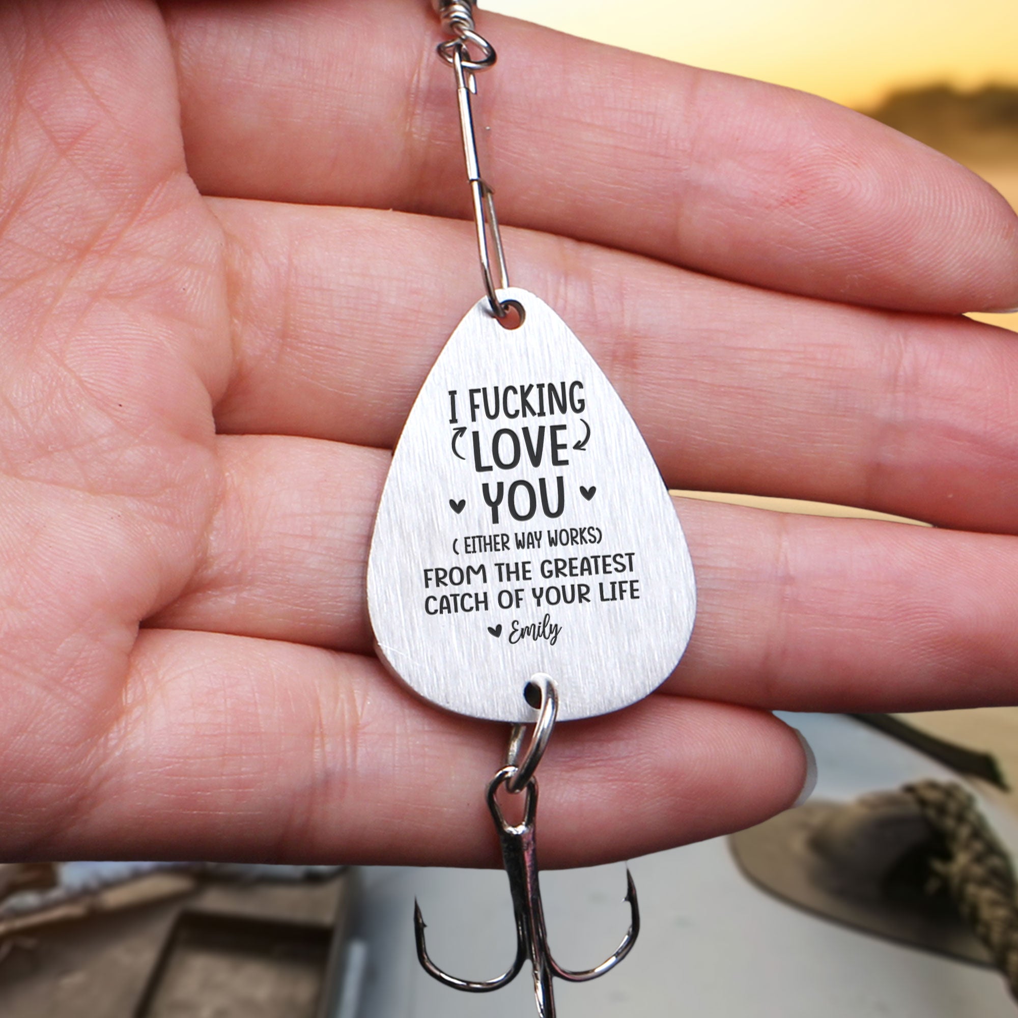 From The Greatest Catch Of Your Life - Personalized Fishing Lure Keychain