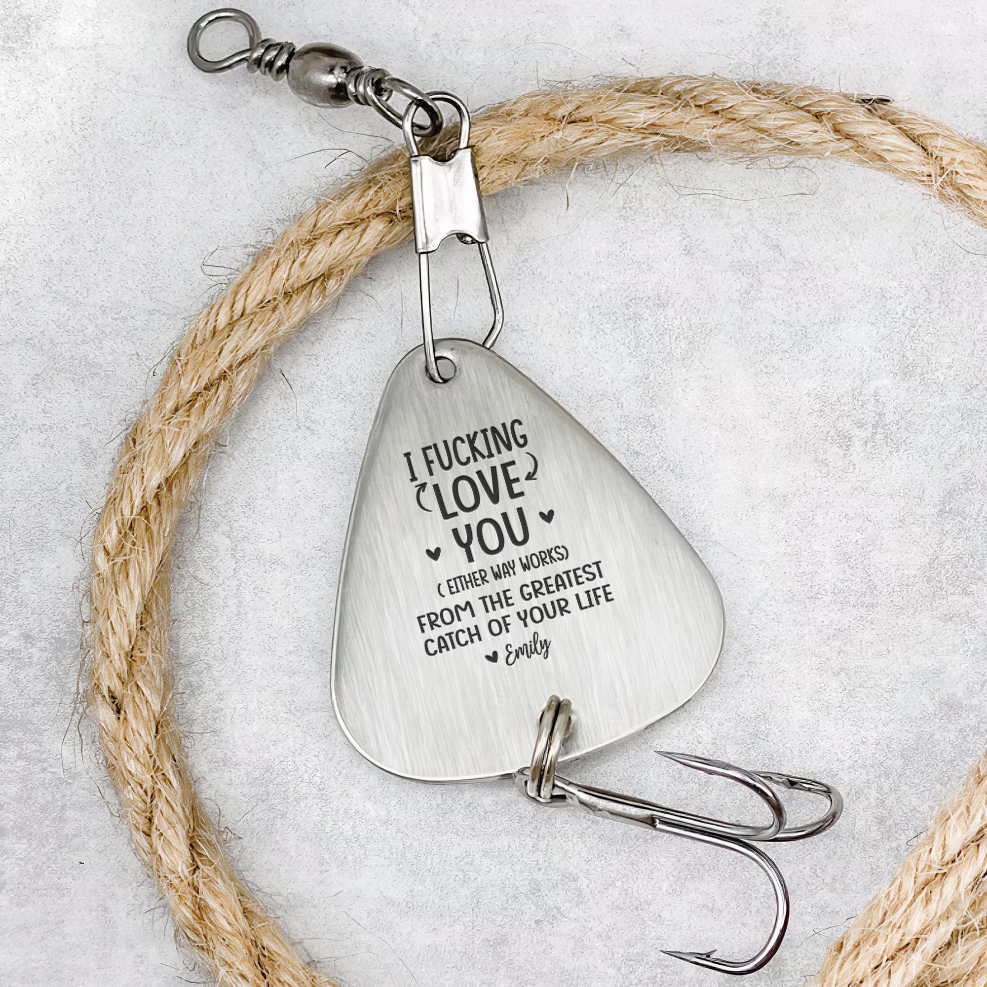 From The Greatest Catch Of Your Life - Personalized Fishing Lure Keychain