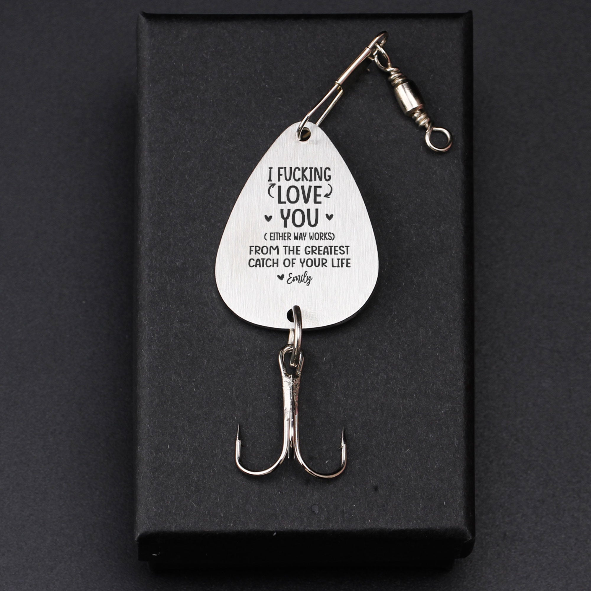 From The Greatest Catch Of Your Life - Personalized Fishing Lure Keychain