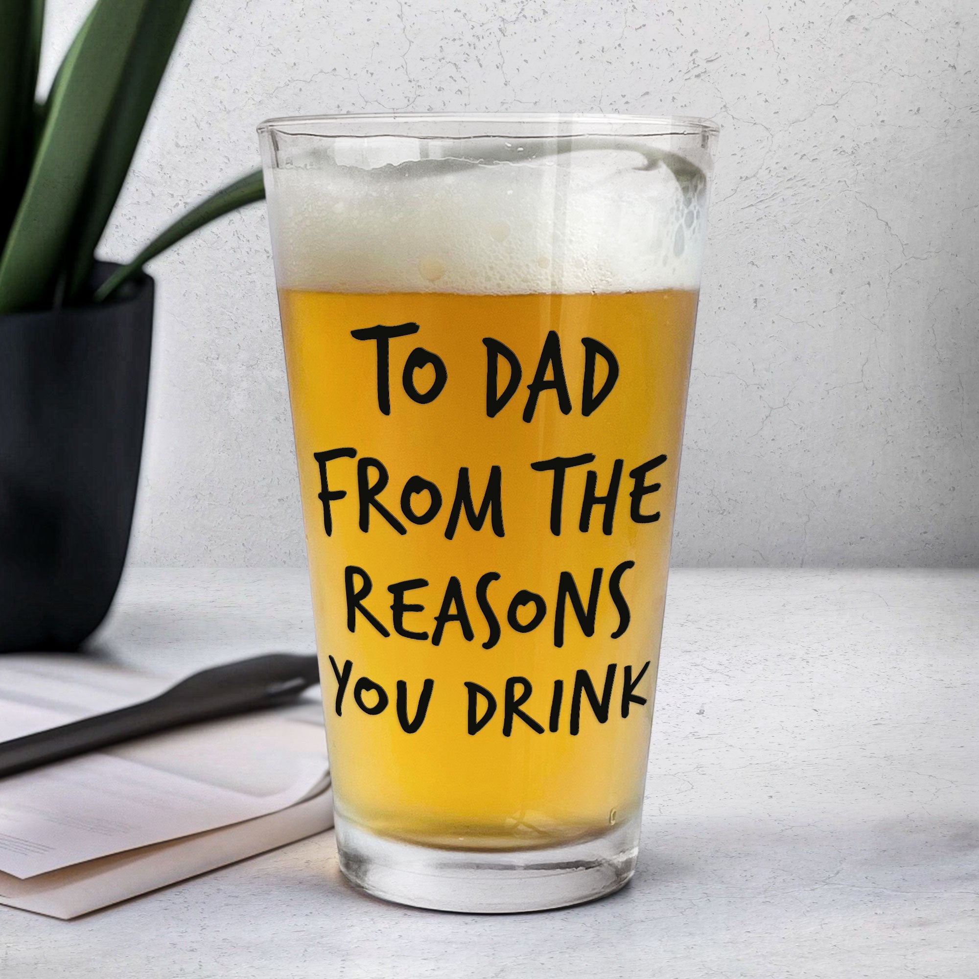 From The Reasons You Drink Father's Day Gift - Personalized Beer Glass