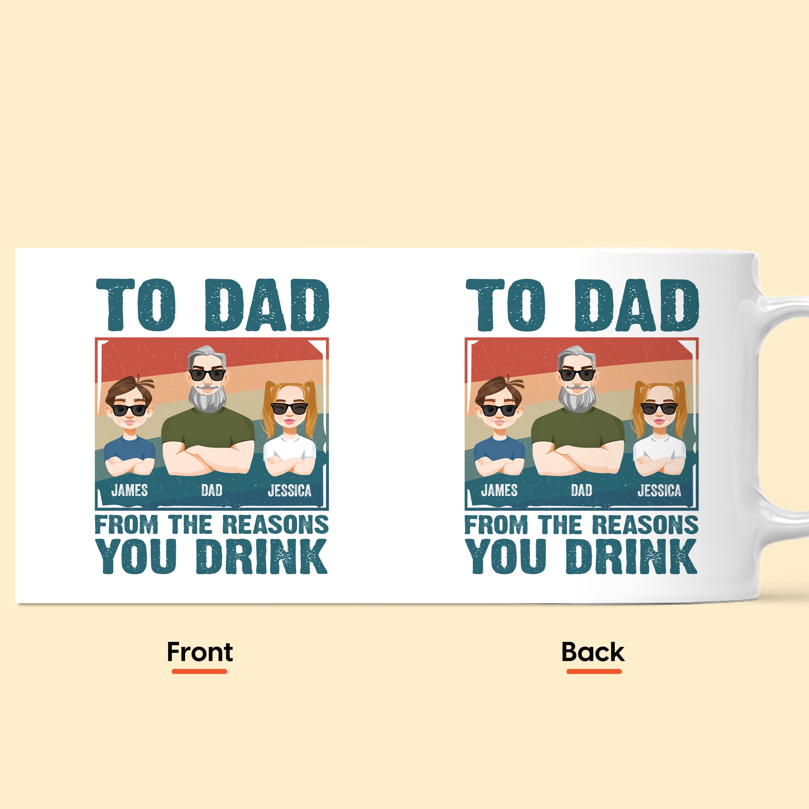 From The Reasons You Drink Father's Day Gift - Personalized Mug