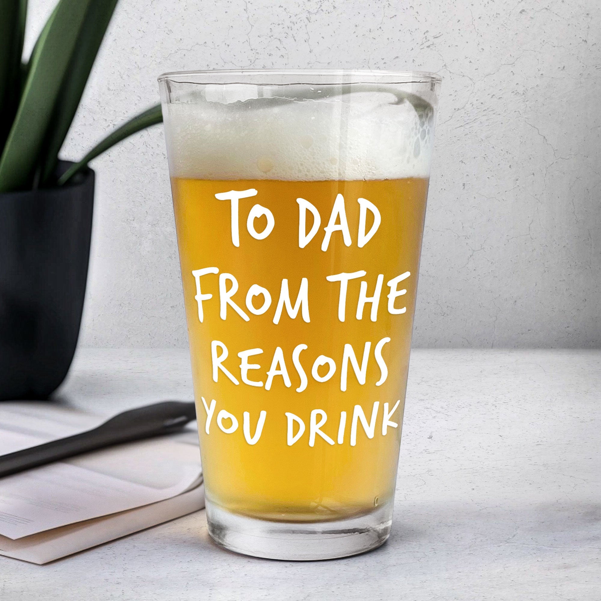 From The Reasons You Drink Father's Day Gifts For Dad - Personalized Beer Glass