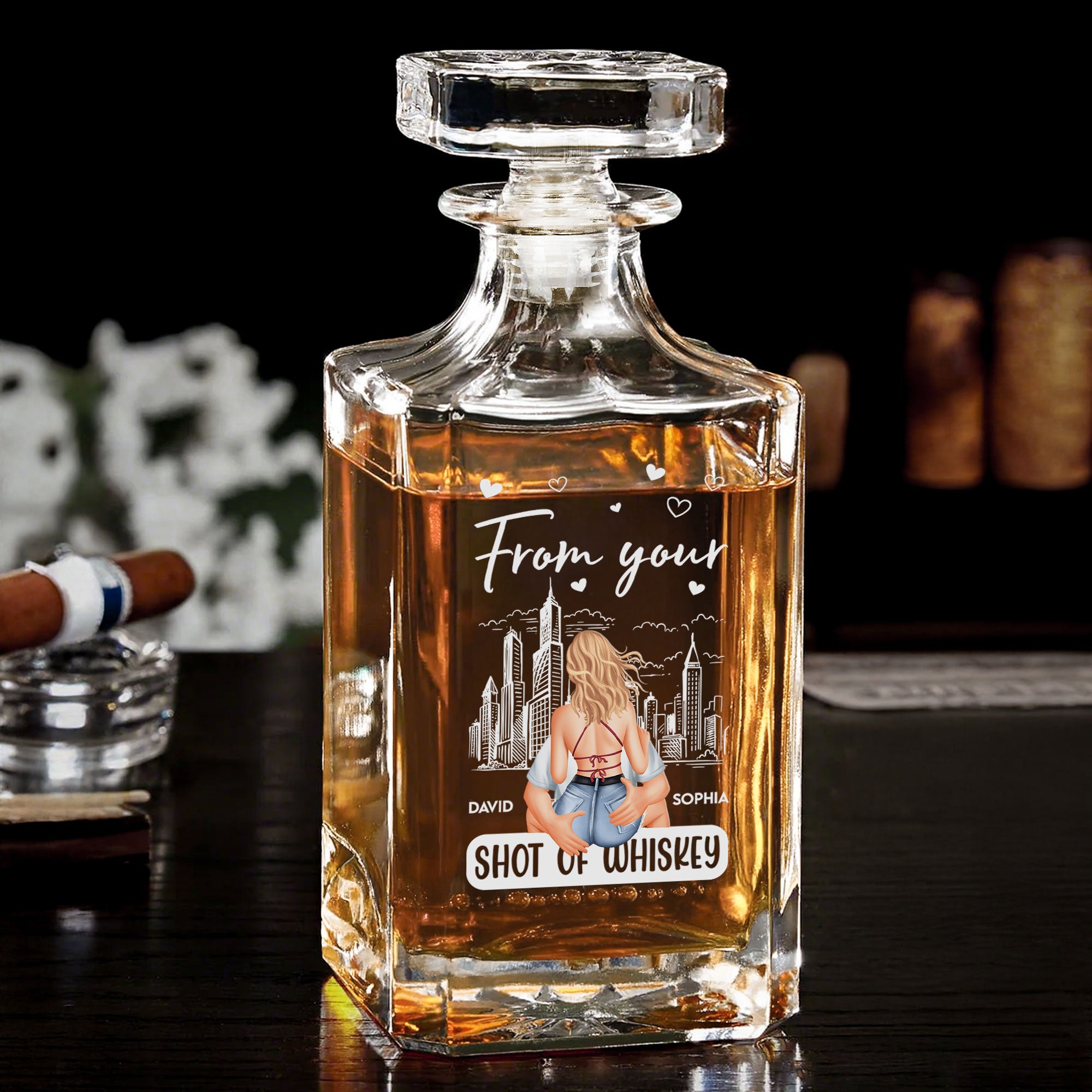 From Your Shot Of Whiskey Thanks For All The Orgasms - Custom Whiskey Bottle