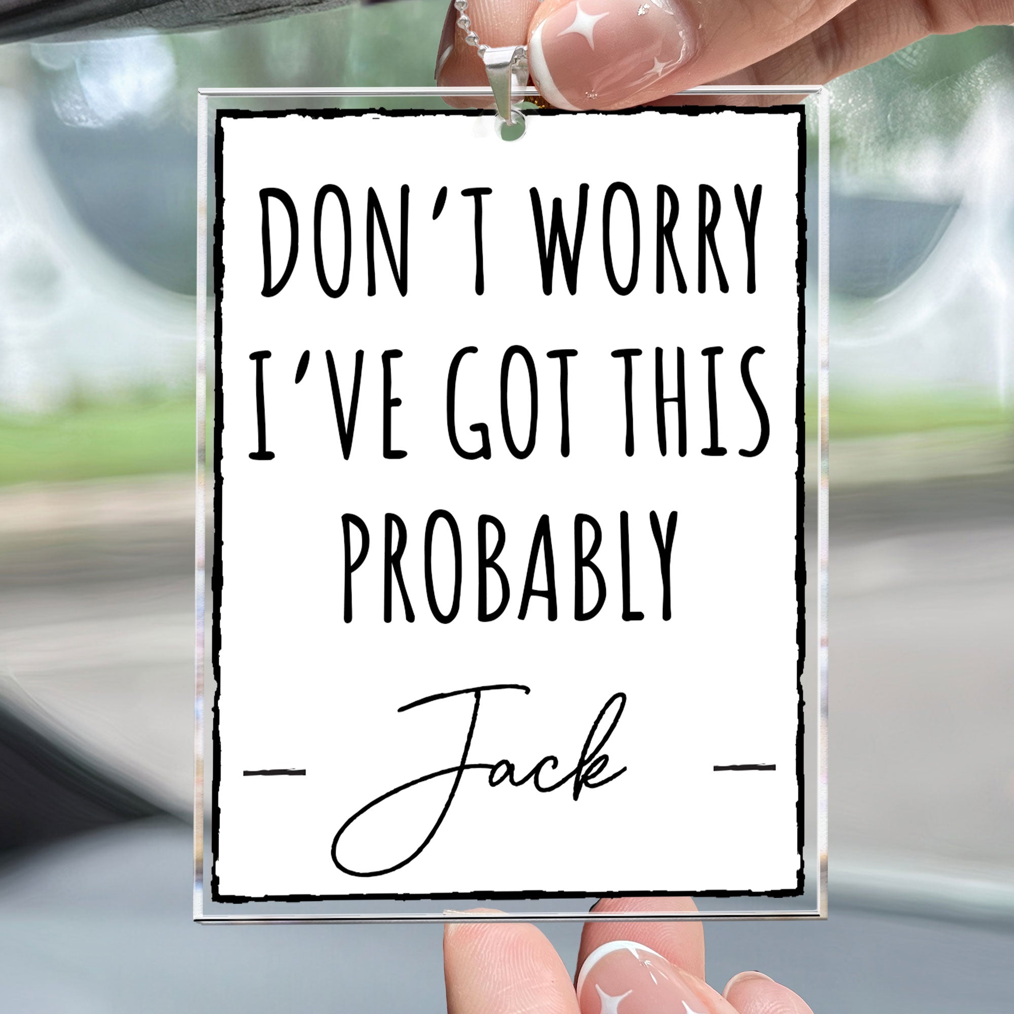 Funny Rear View Mirror Accessory - Gifts For New Car, Daughter, Son, New Driver - Personalized Rear View Mirror Accessory