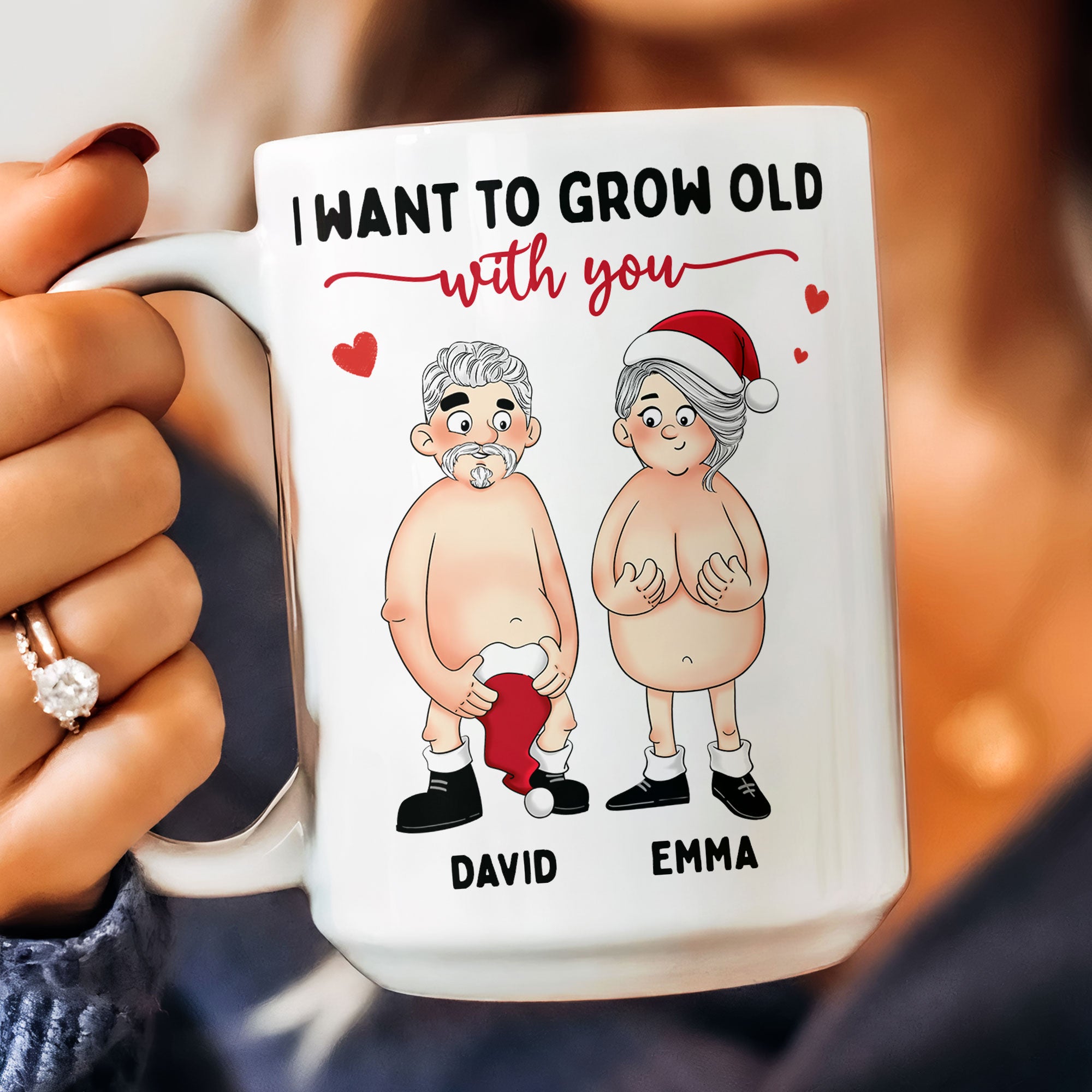 Funny Couple Version I Want To Grow Old With You - Personalized Mug