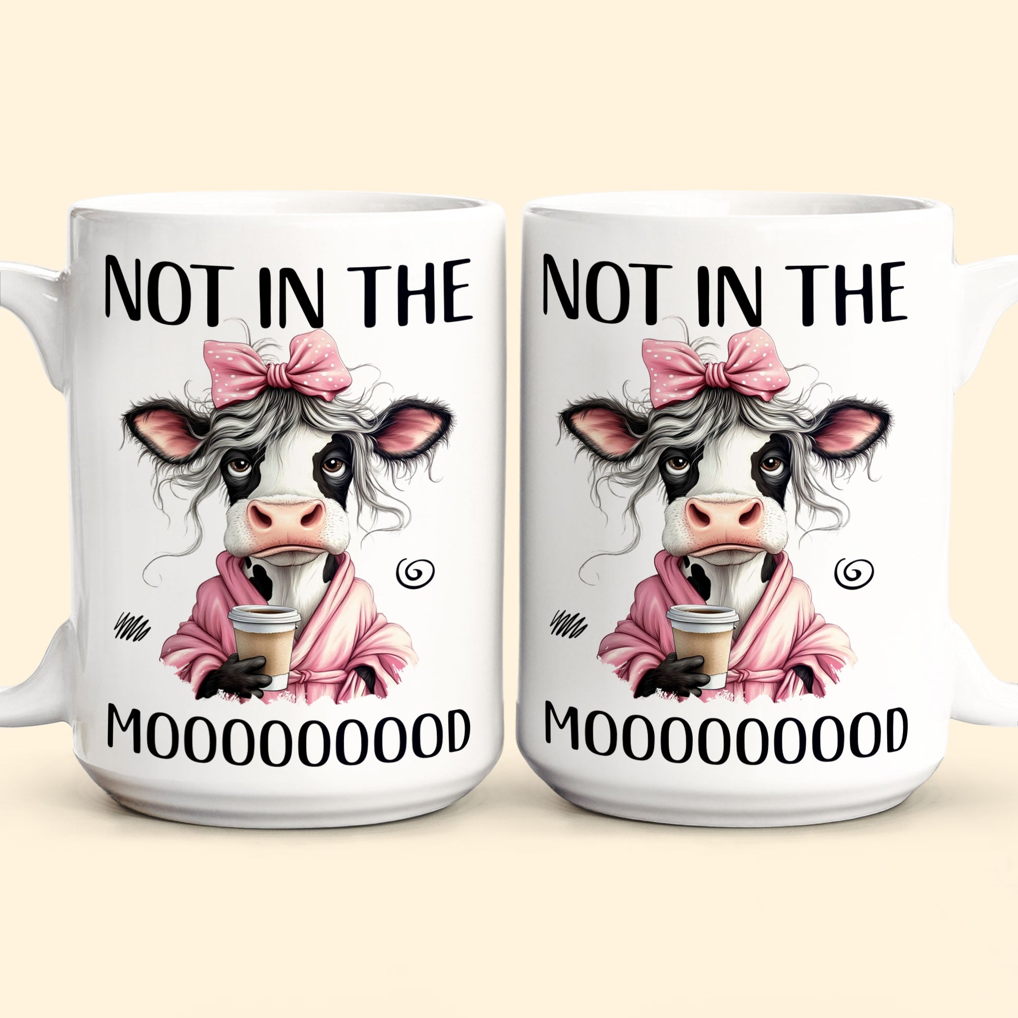 Funny Cow - Not In The Mood - Fun Gifts For Friends, Coworkers, Women - Personalized Mug