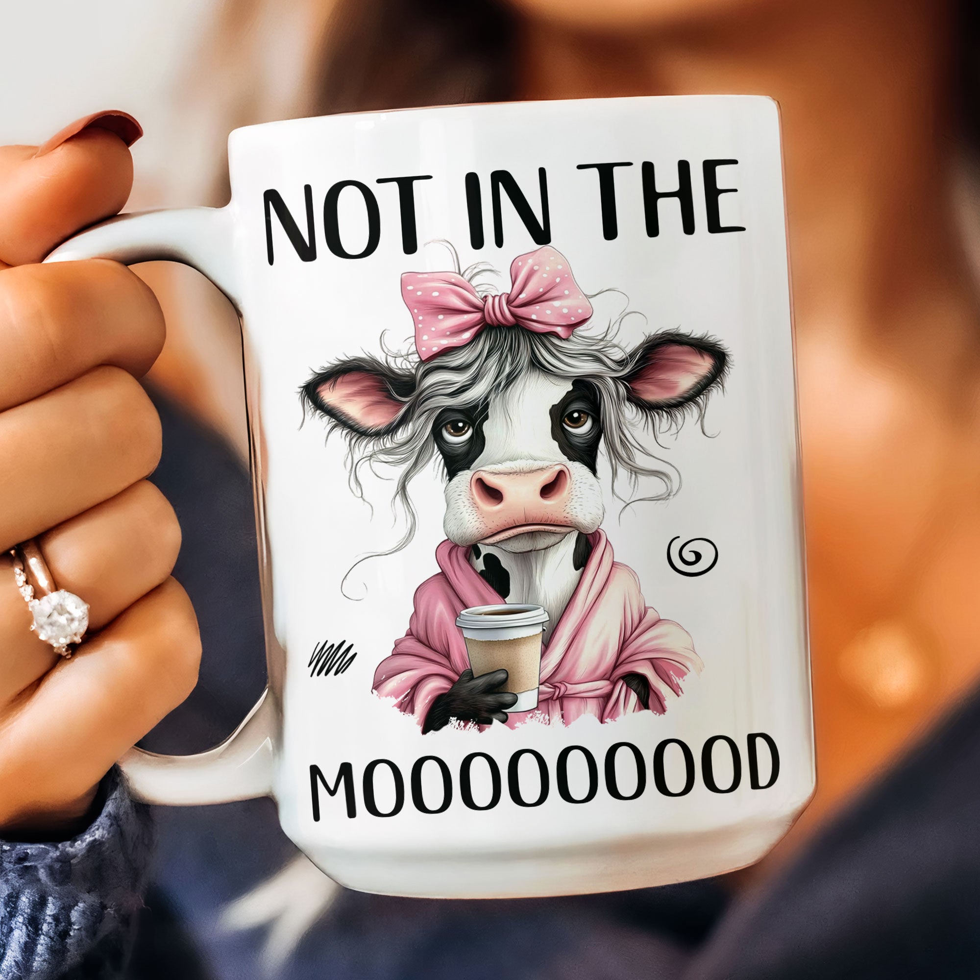 Funny Cow - Not In The Mood - Fun Gifts For Friends, Coworkers, Women - Personalized Mug