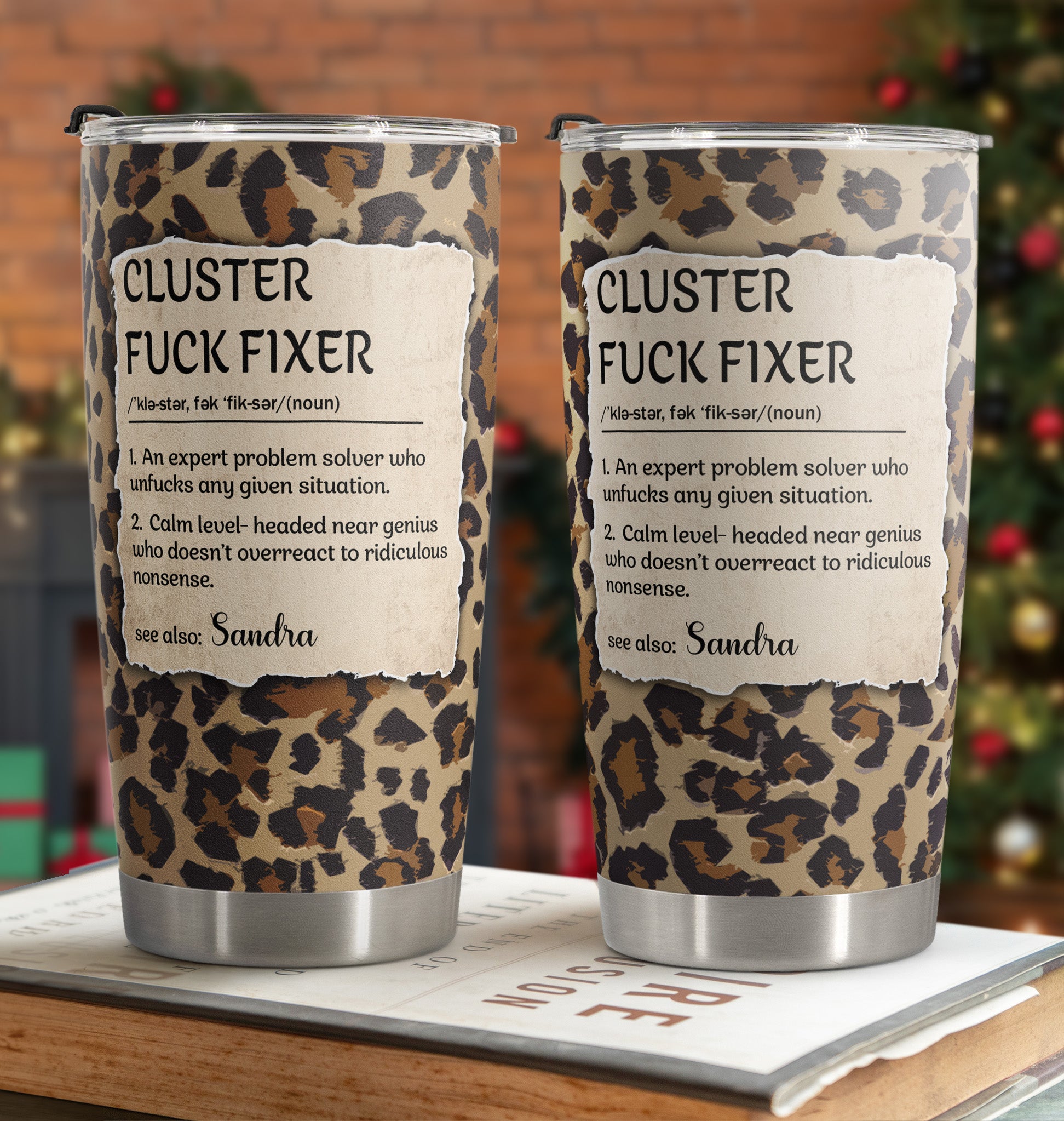 Funny Cup - Cluster F*Ck Fixer - Fun Gifts For Women, Coworker, Friends, Boss - Personalized Tumbler