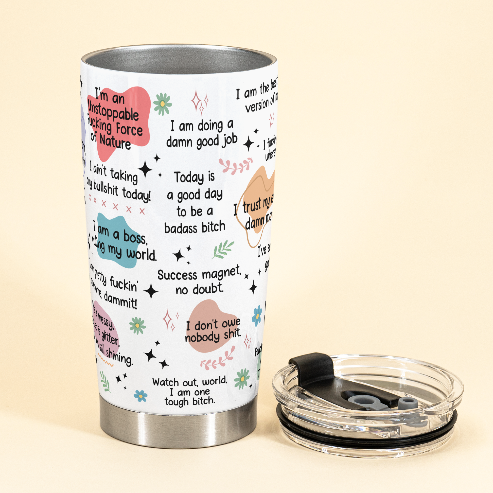 Funny Cup - My Bad B*Tch Affirmations - Gifts For Daughter, Friends, For Me - Personalized Tumbler Cup