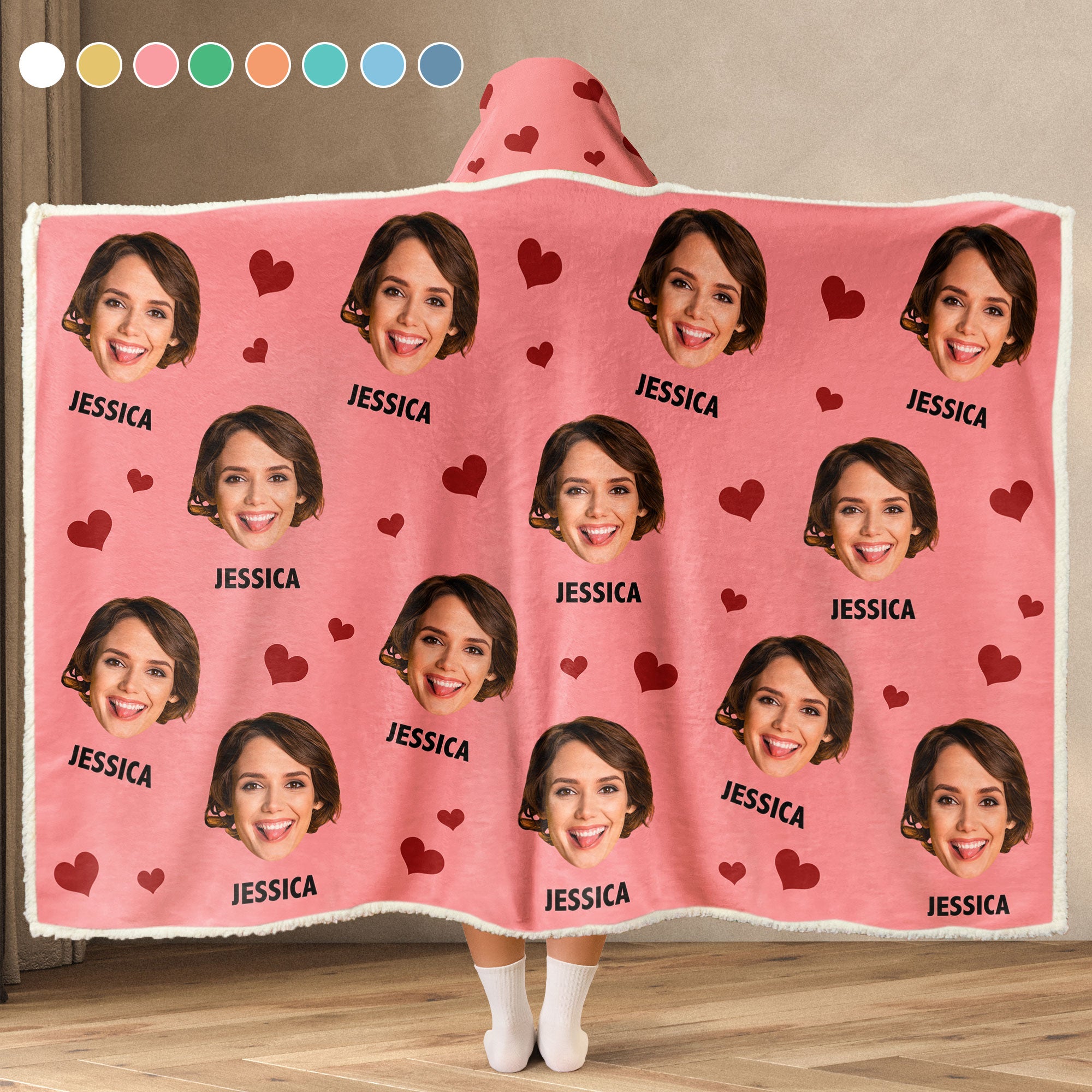 Funny Custom Emoji Style For You - Personalized Photo Wearable Blanket Hoodie