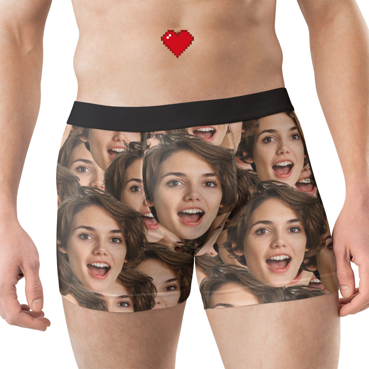 Funny Face I Licked It So It's Mine - Personalized Photo Men's Boxer Briefs