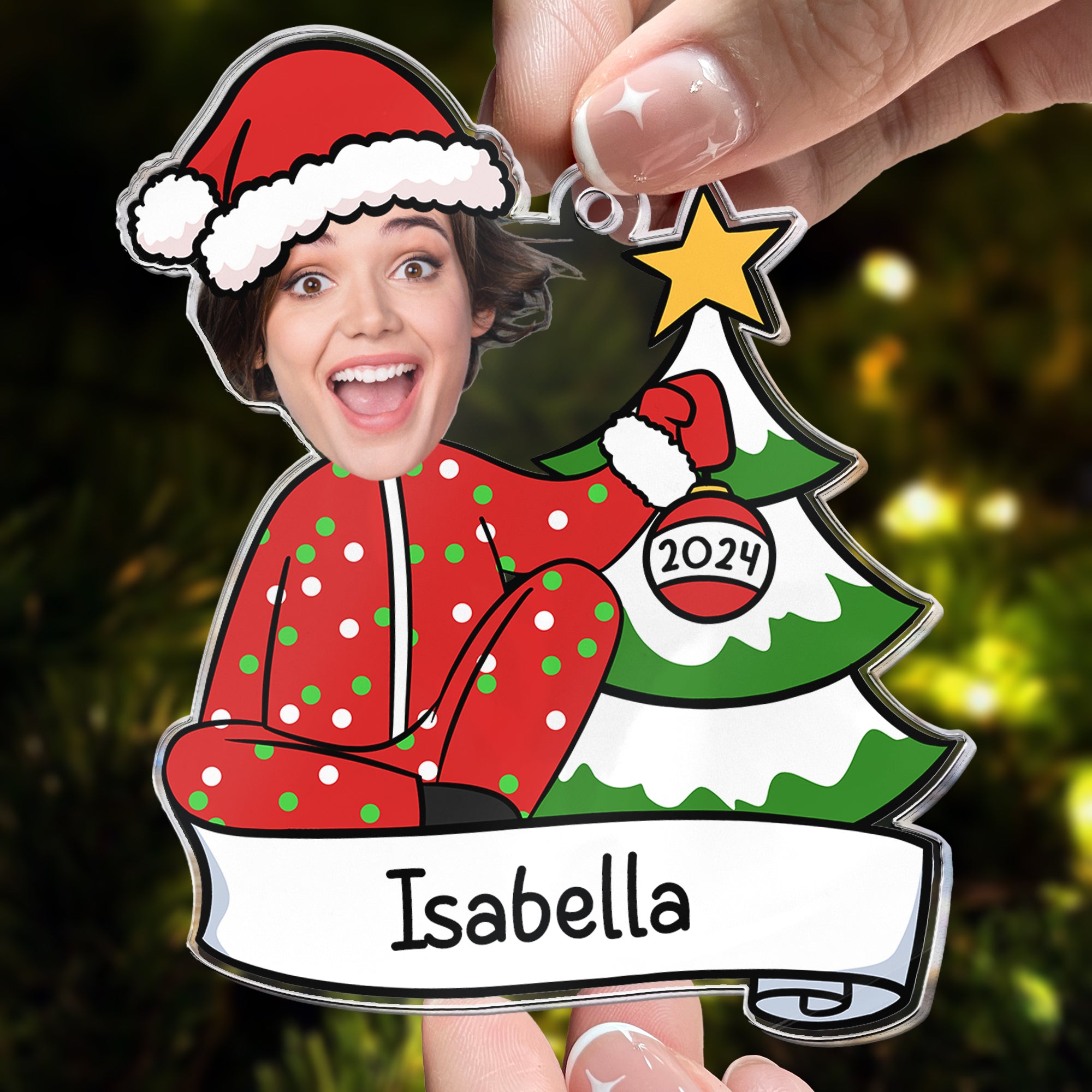 Funny Family Christmas Time - Personalized Acrylic Ornament